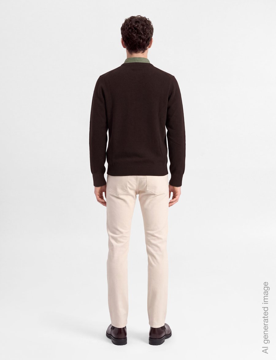 Hackett London - LAMBSWOOL CREW - round necks - ebony brown - 4