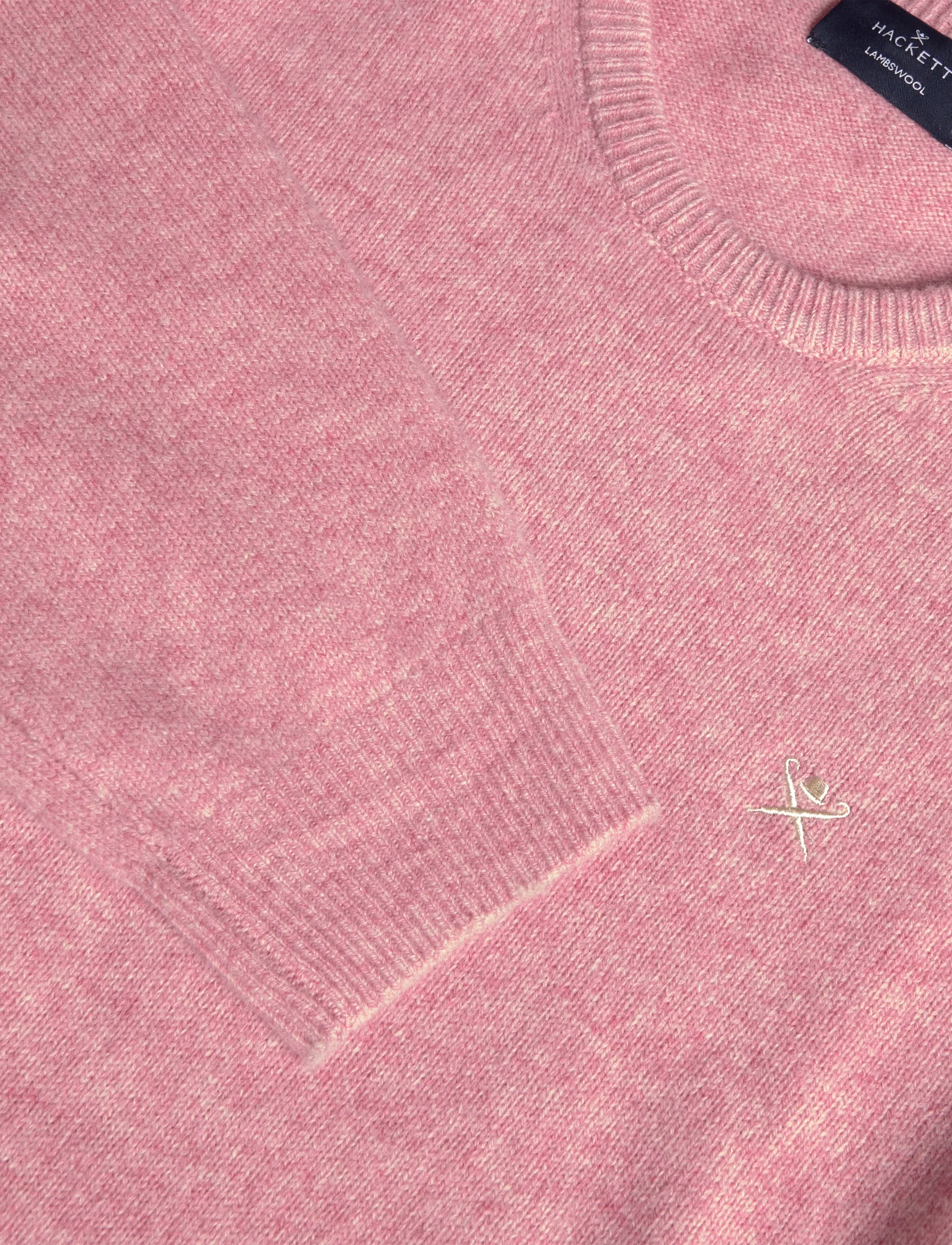 Hackett London - LAMBSWOOL CREW - rundhalsad - old rose pink - 2