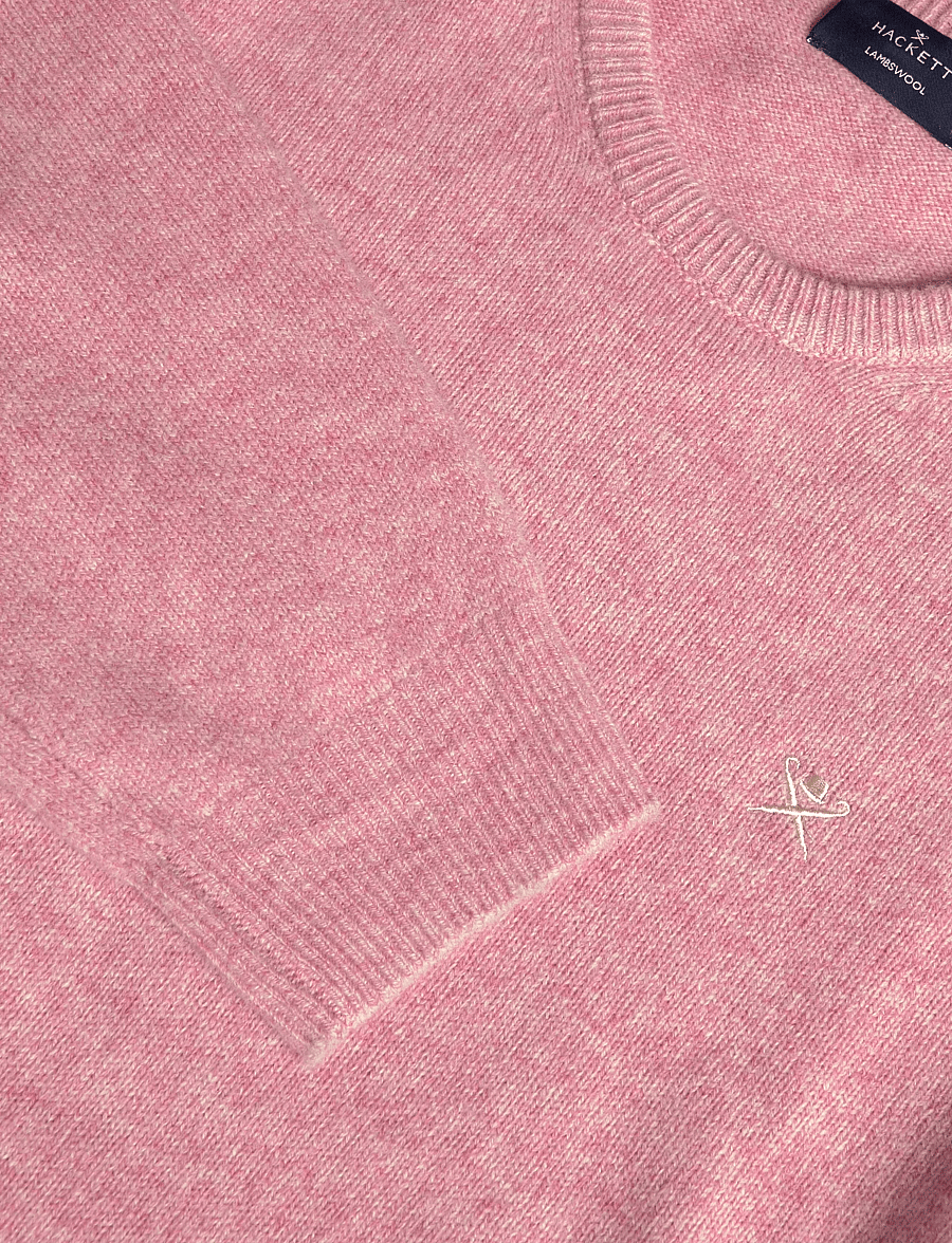 Hackett London - LAMBSWOOL CREW - rundhalsad - old rose pink - 2