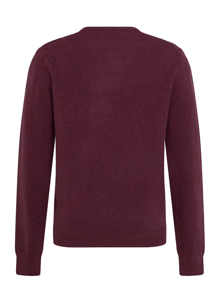 Hackett London - LAMBSWOOL CREW - rundhalsad - oxblood red - 1