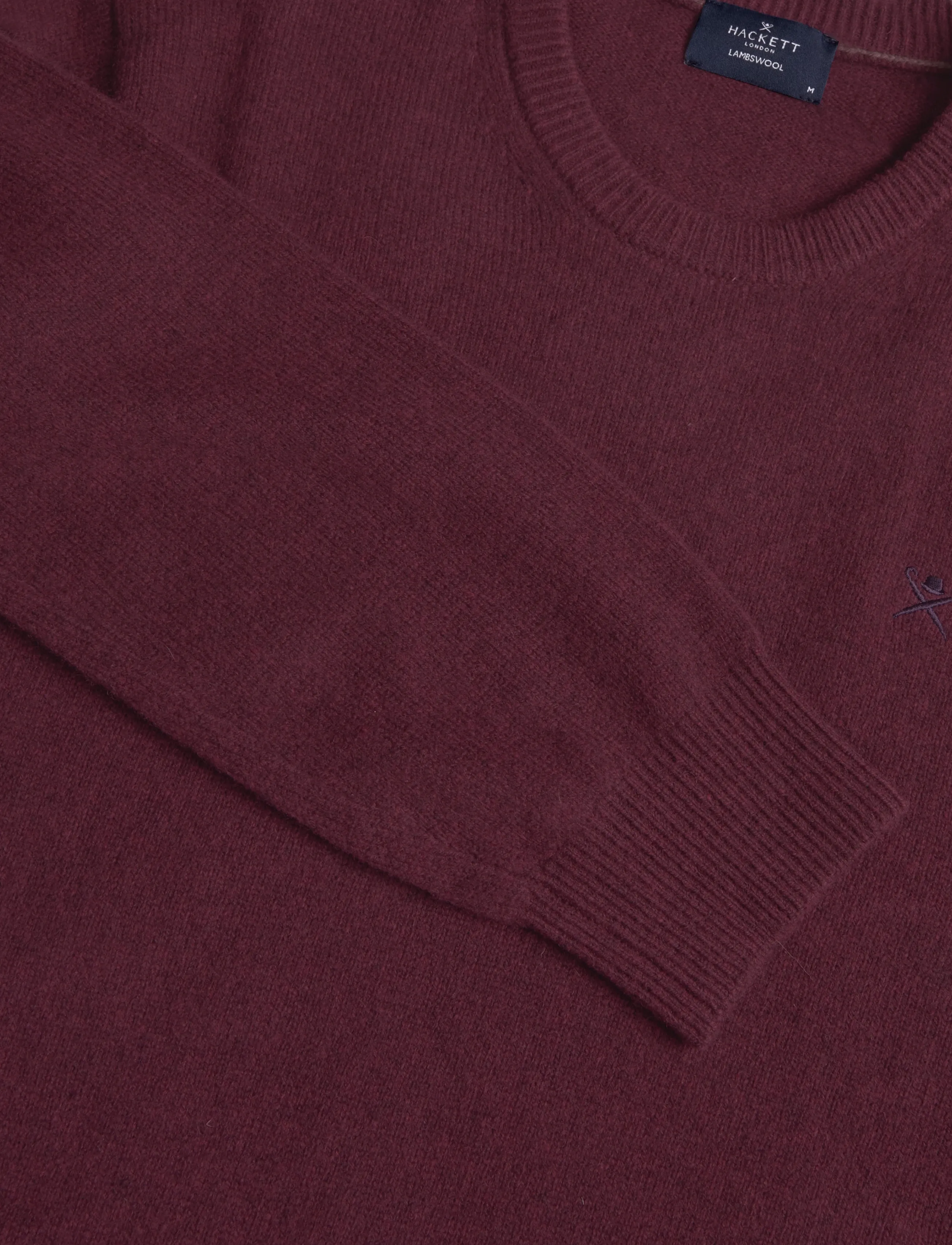 Hackett London - LAMBSWOOL CREW - rundhalsad - oxblood red - 2