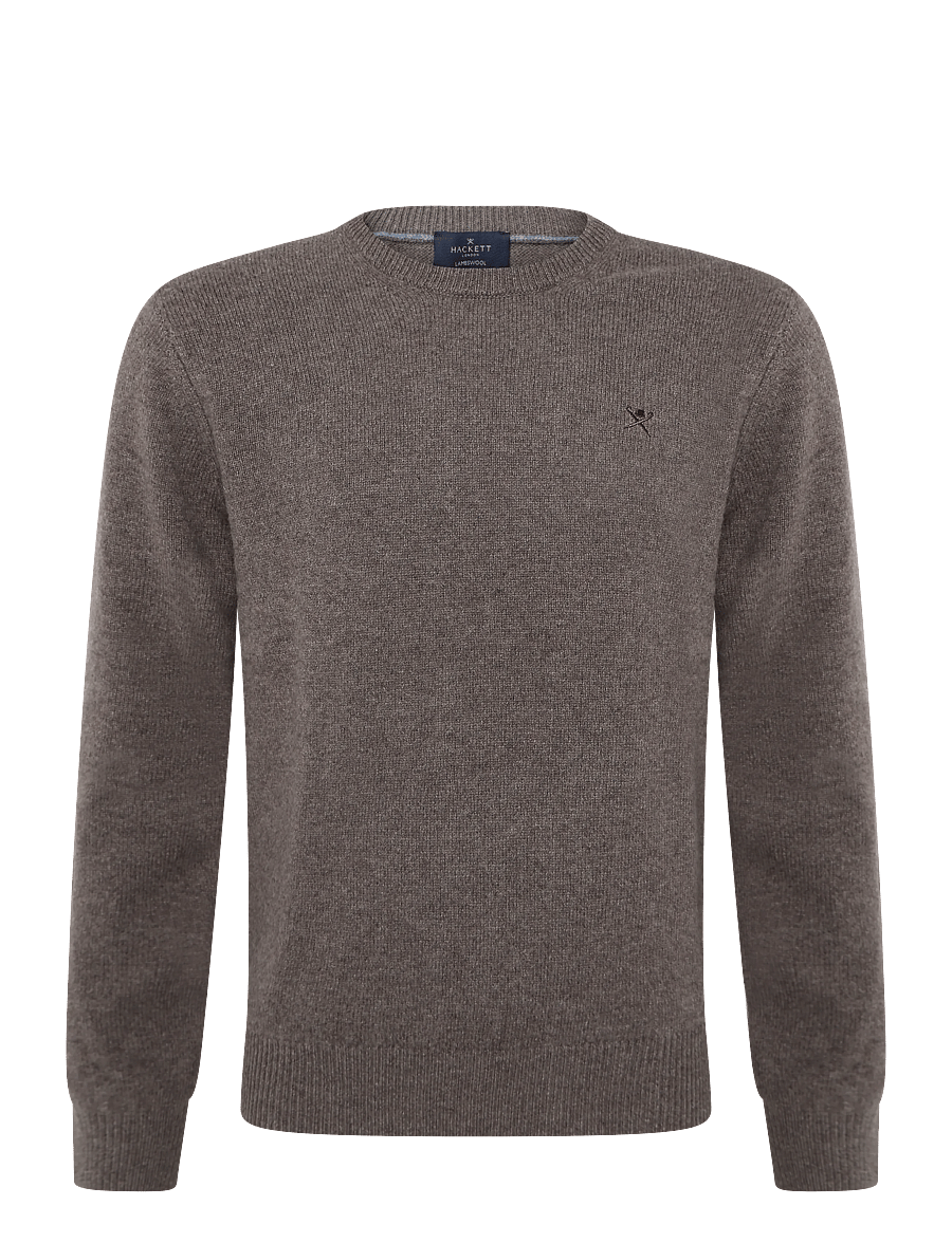 Hackett London - LAMBSWOOL CREW - Ümara kaelusega - putty beige - 0
