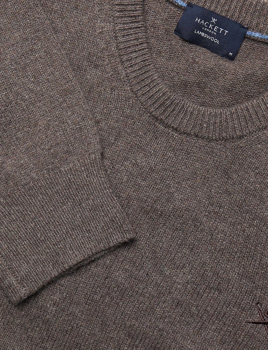 Hackett London - LAMBSWOOL CREW - Ümara kaelusega - putty beige - 2