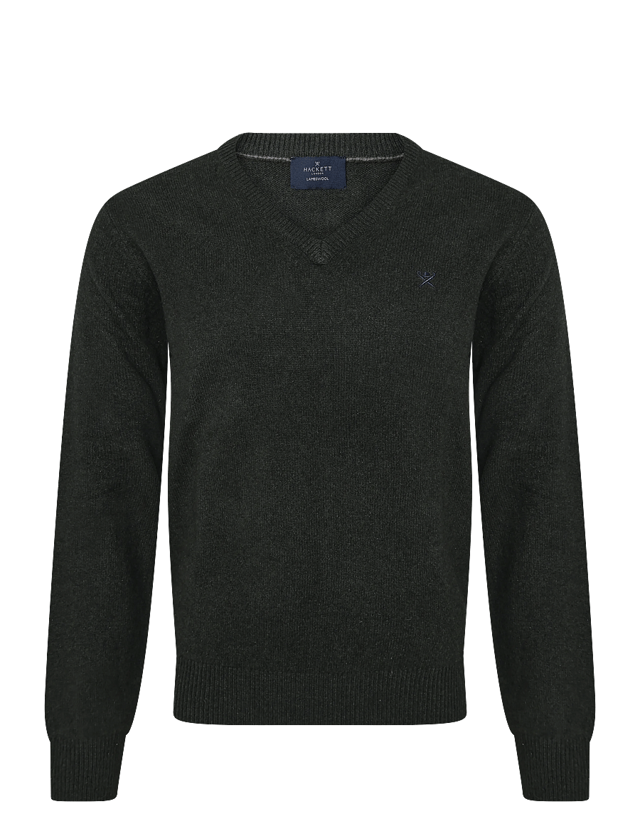 Hackett London - LAMBSWOOL V NECK - v-ringat - hunter green - 0