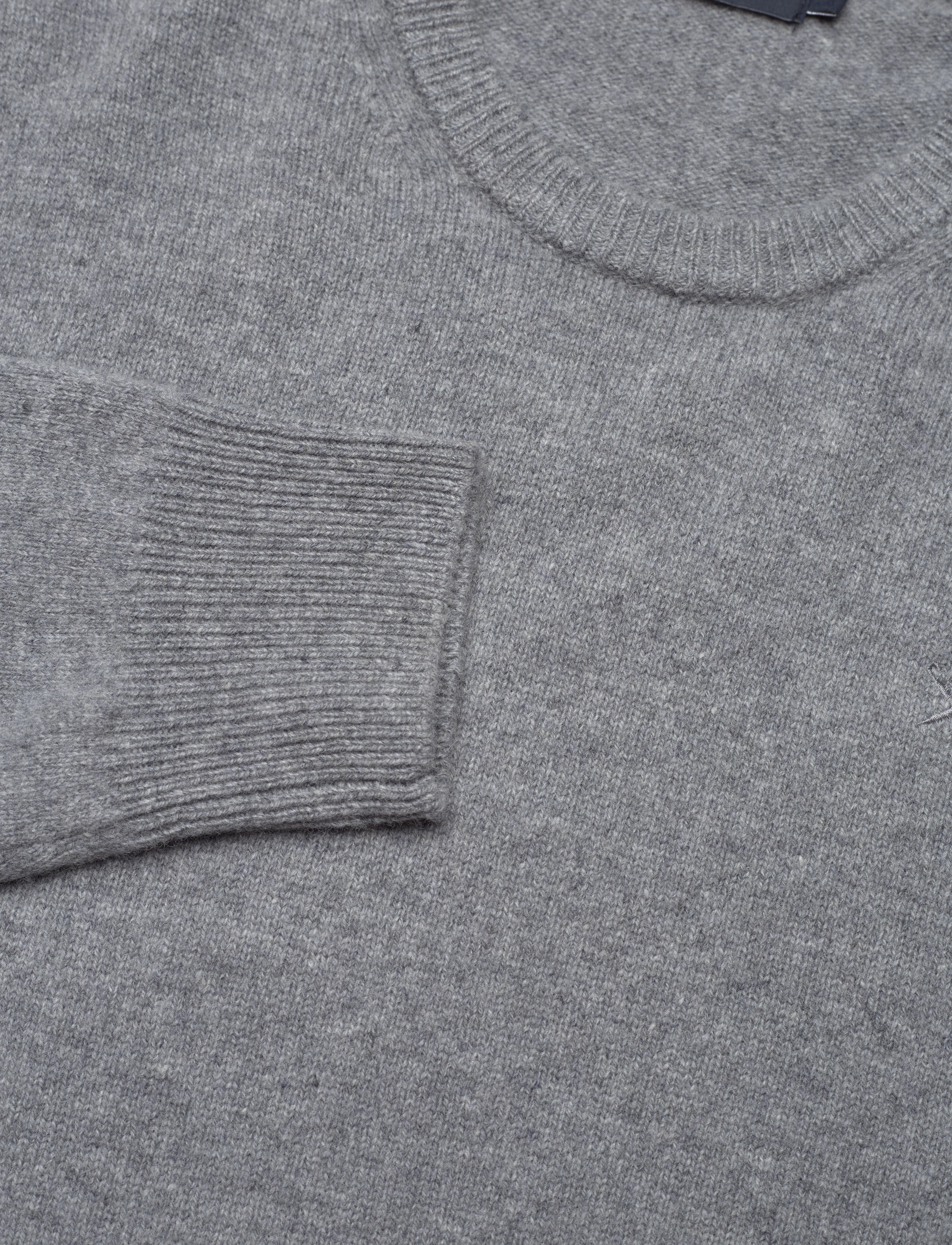 Hackett London - LAMBSWOOL CREW - grey marl - 2