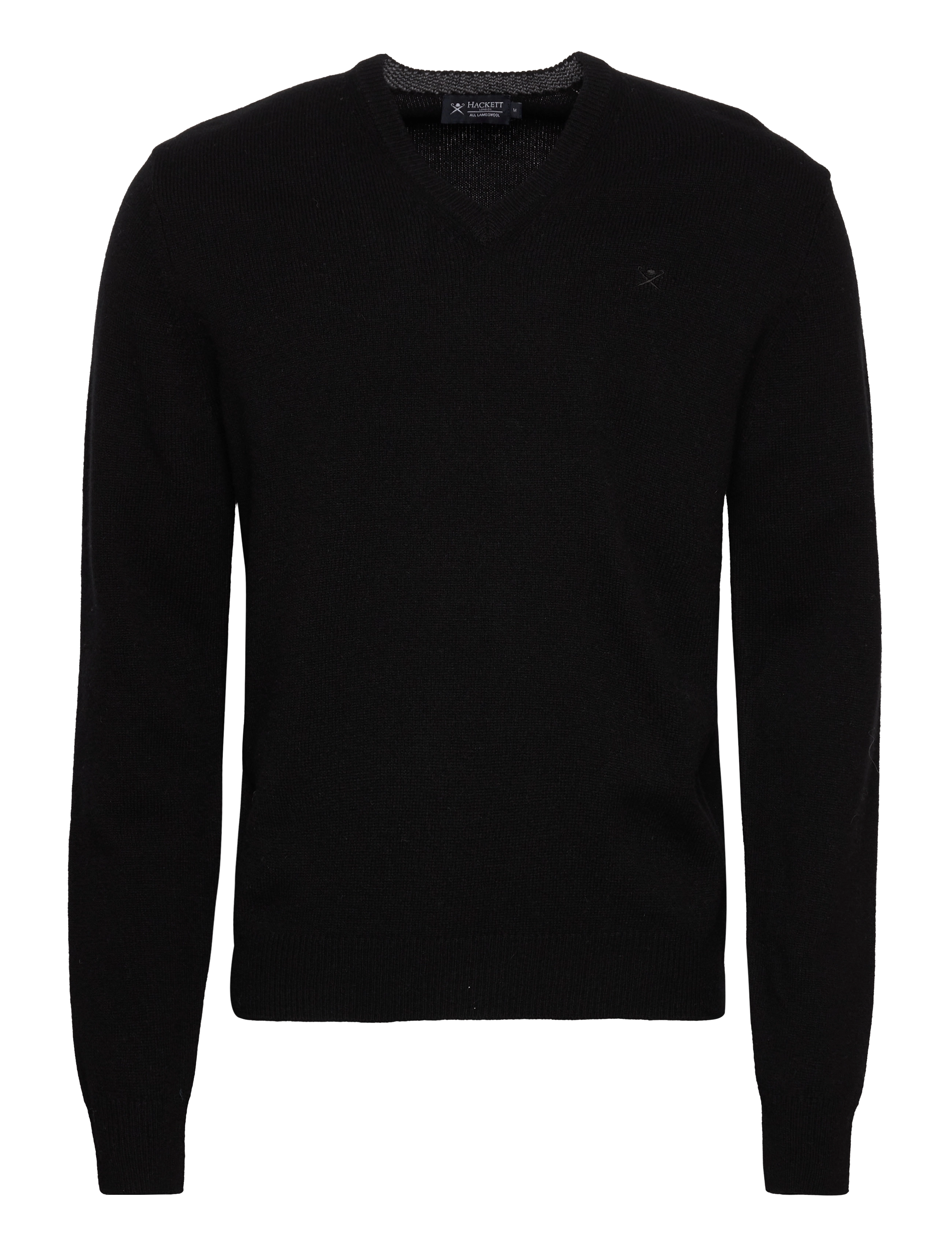 Hackett London - LAMBSWOOL V NECK - black - 0