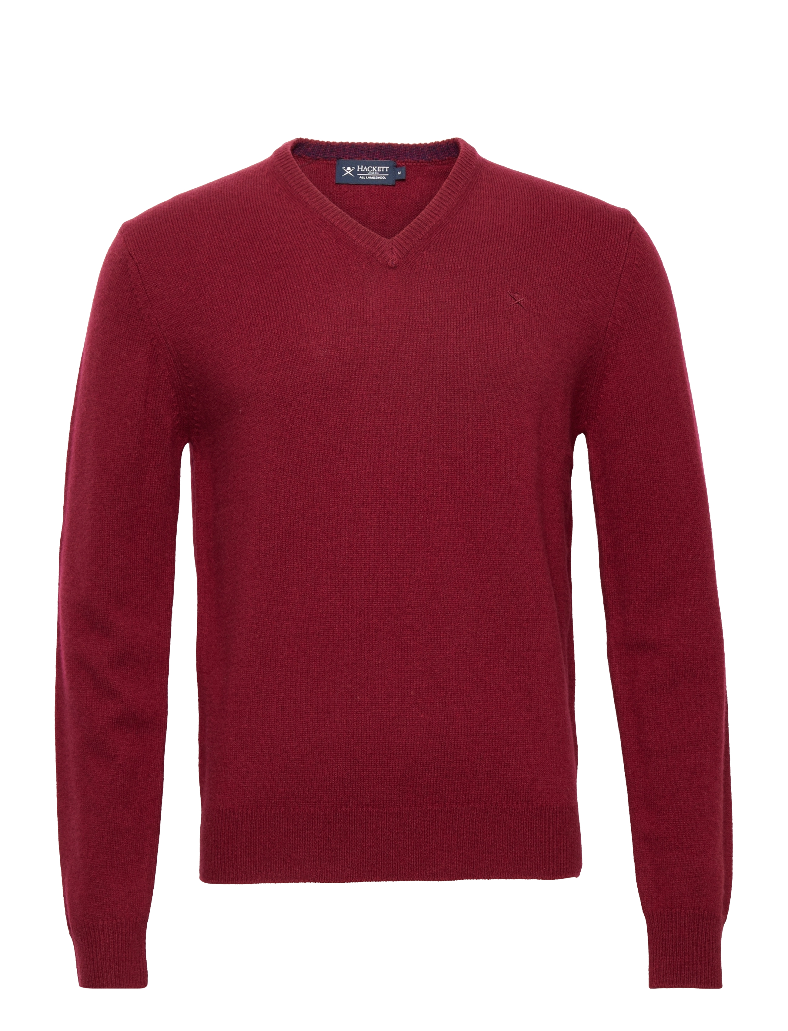 Hackett London - LAMBSWOOL V NECK - syrah - 0