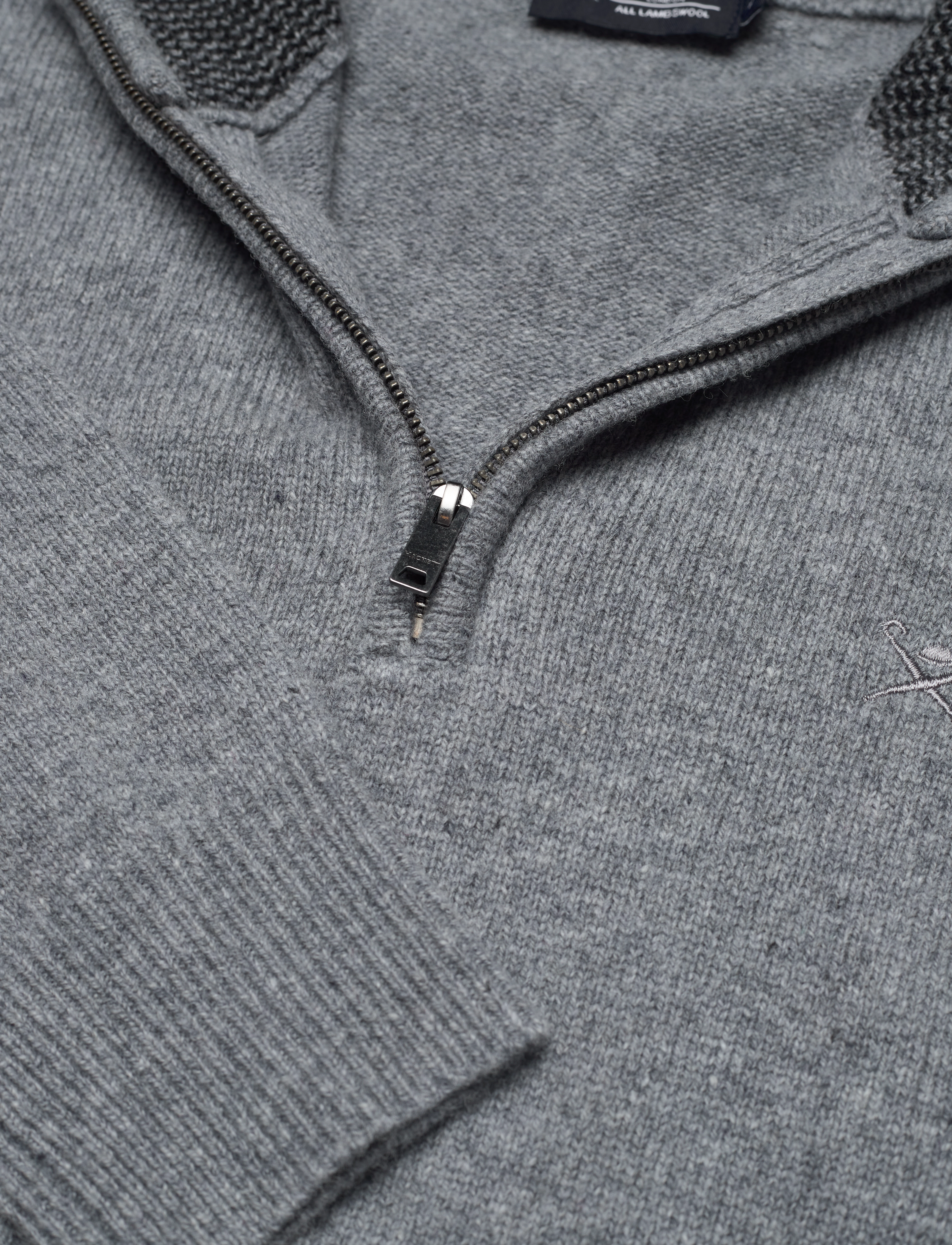 Hackett London - LAMBSWOOL HZIP - grey marl - 2