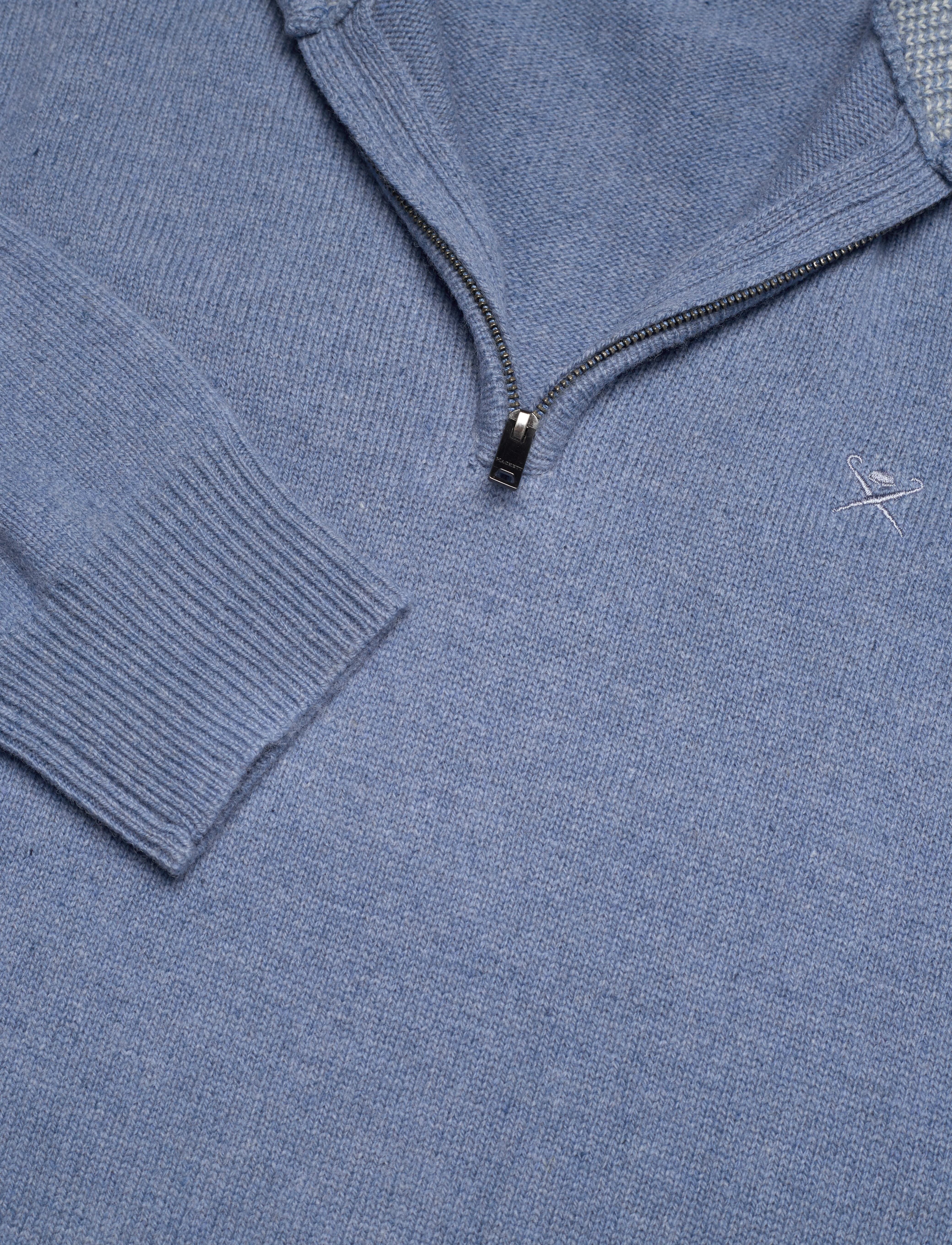 Hackett London - LAMBSWOOL HZIP - horizon blue - 2