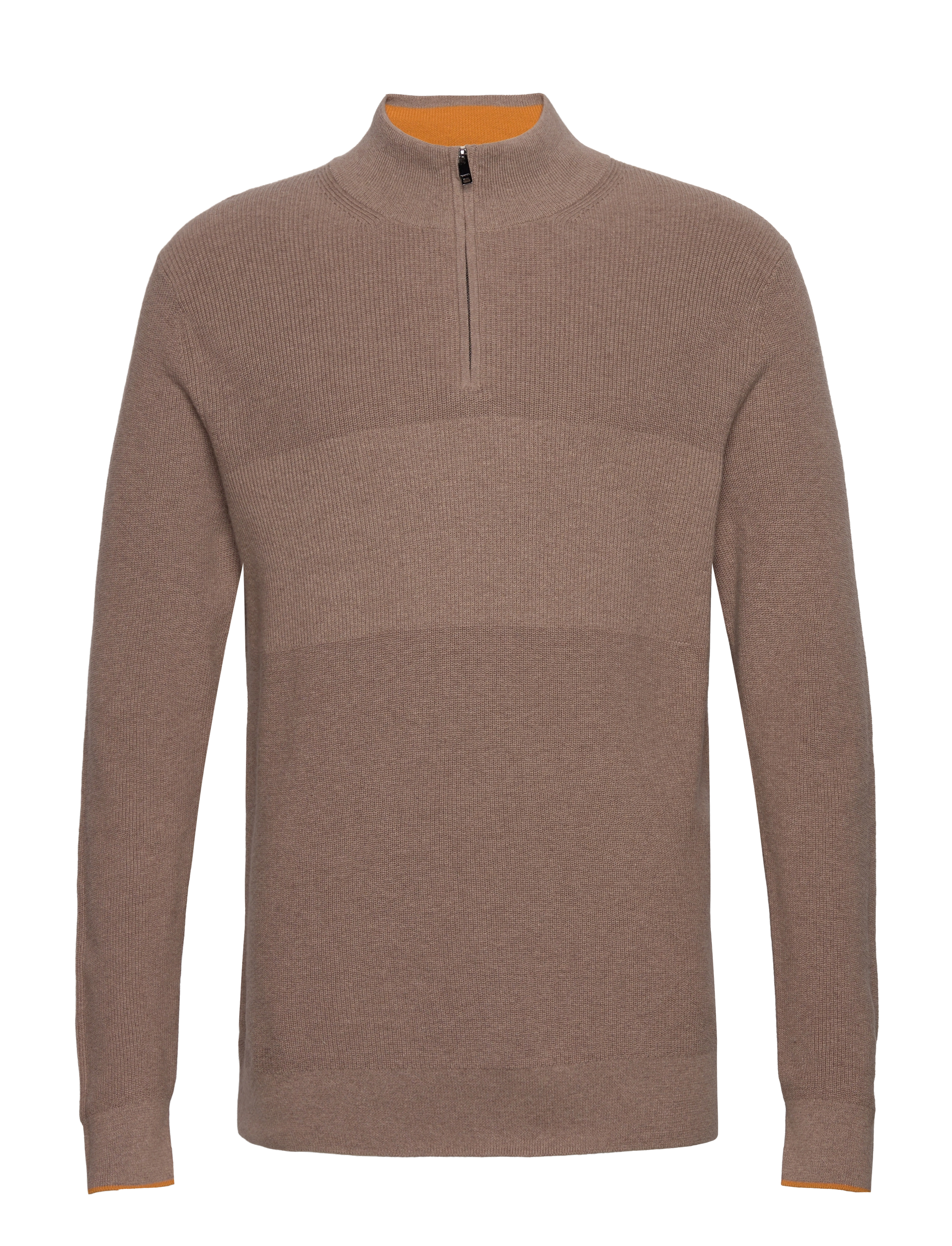 Hackett London - CONTRAST RIB HZIP - taupe - 0