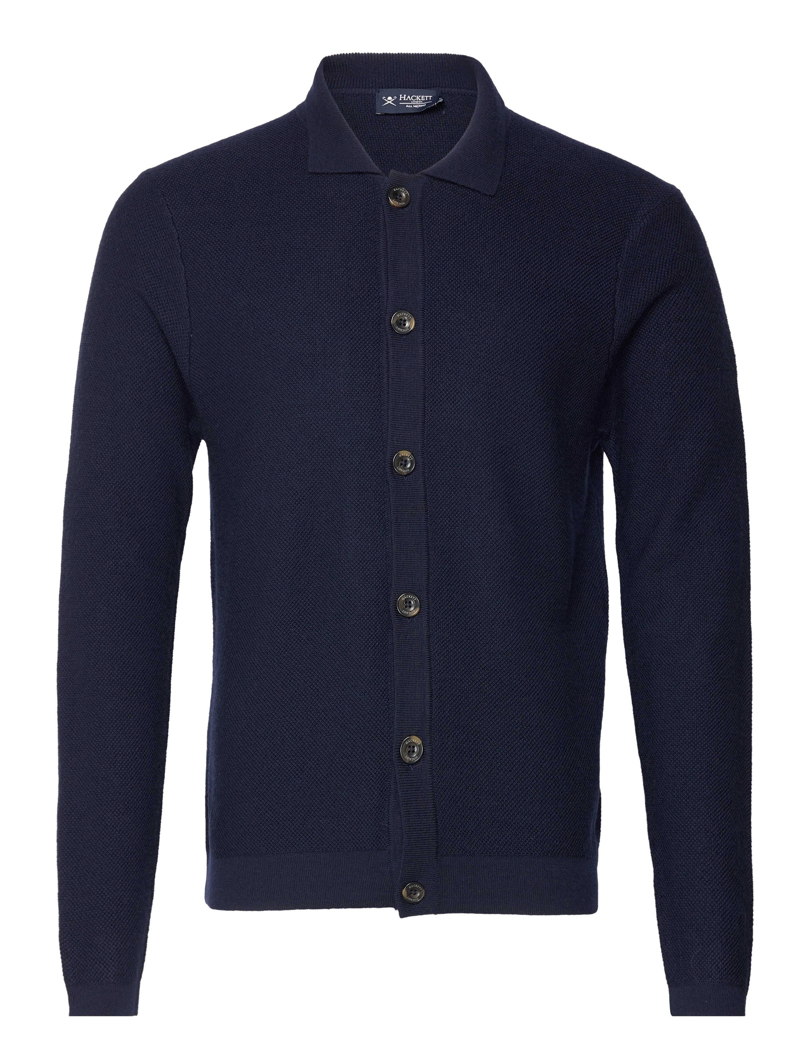 MERINO KNIT OVERSHIRT - NAVY