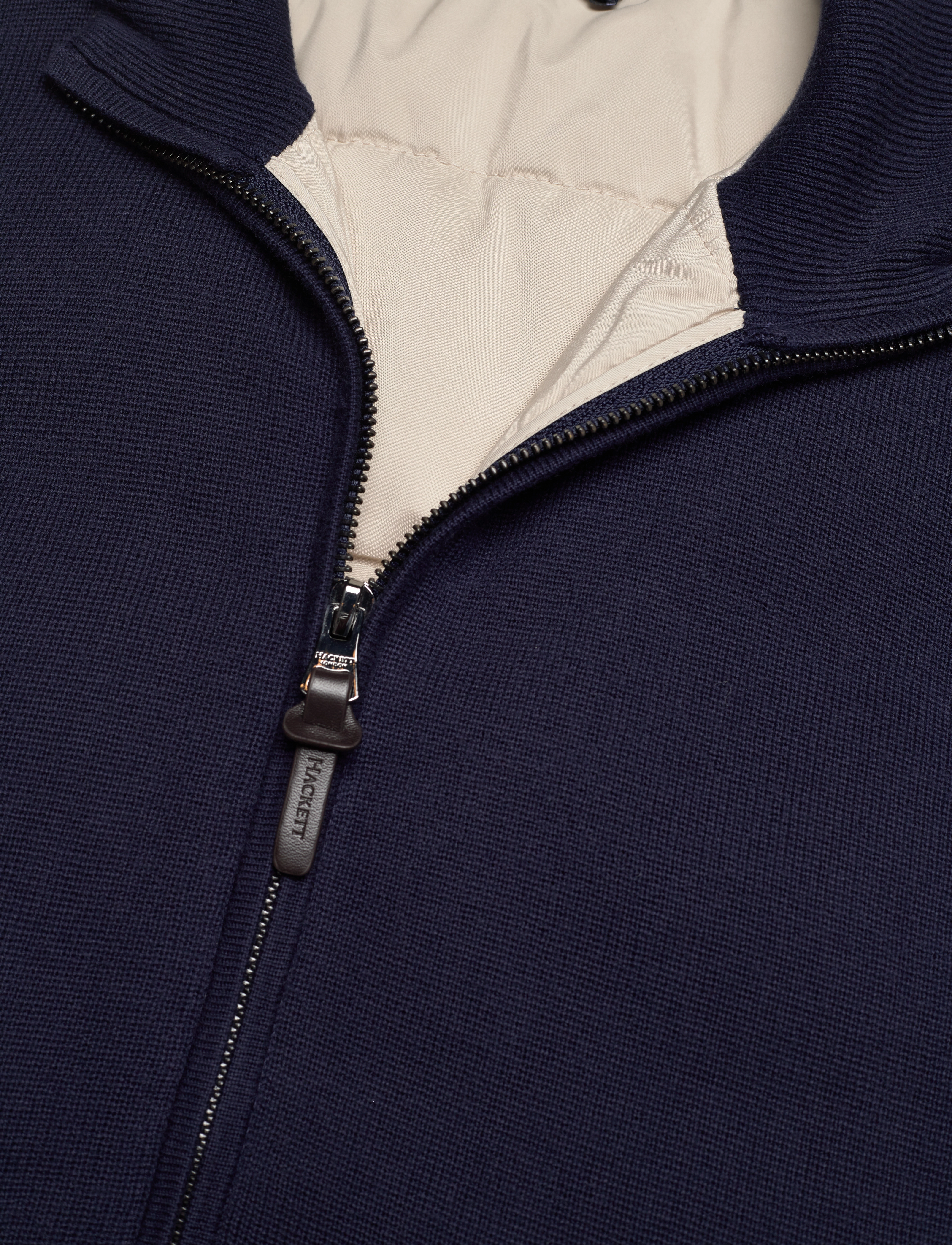 Hackett London - KNIT HYBRID GILET - navy - 2