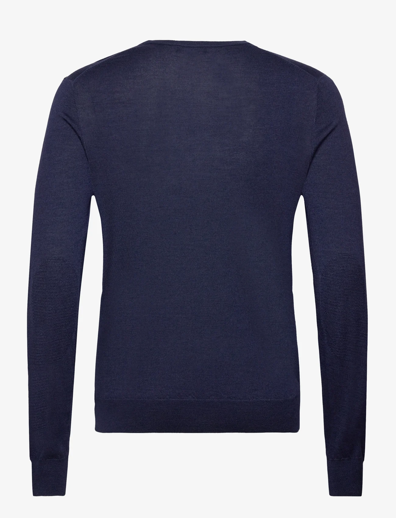 Hackett London - GMD MERINO SILK CREW - knitted round necks - navy blue - 1