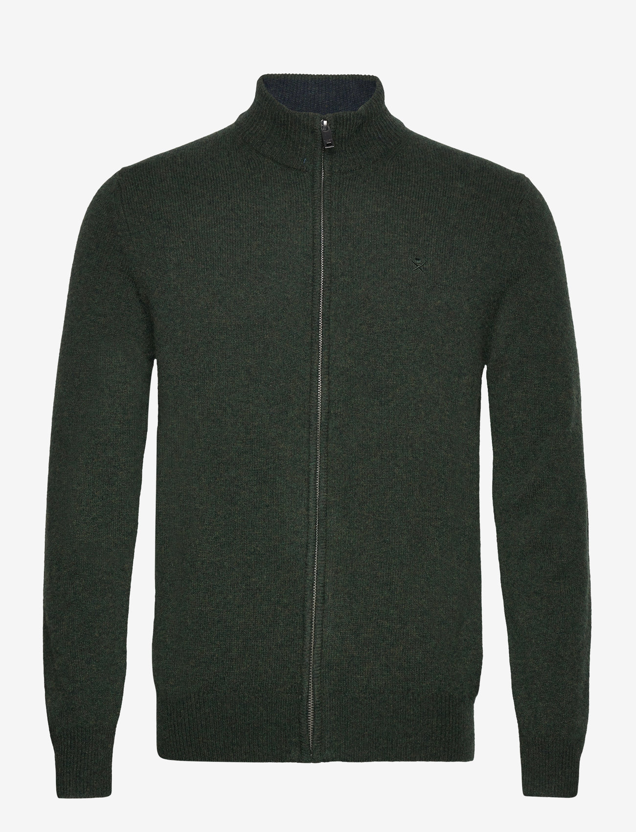 Hackett London - LAMBSWOOL FZIP - dark green - 0