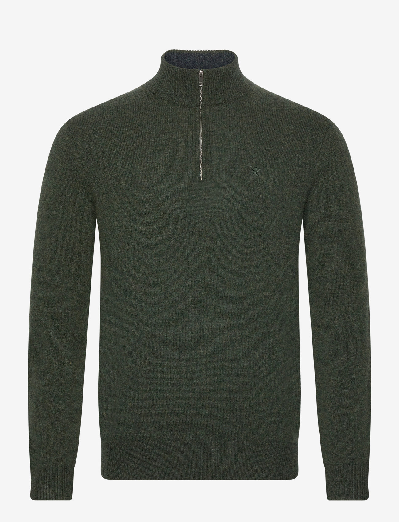 Hackett London - LAMBSWOOL HZIP - dark green - 0