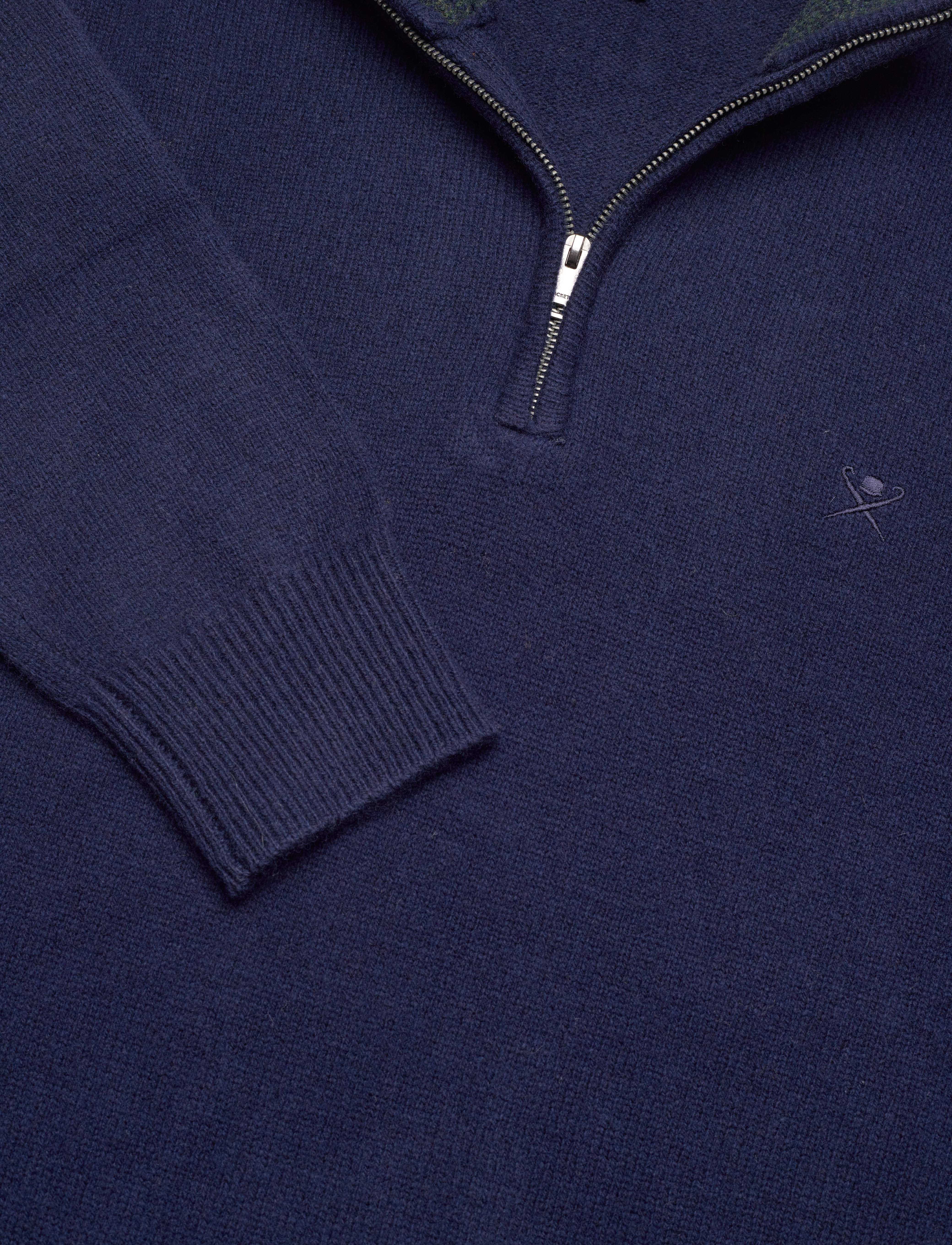 Hackett London - LAMBSWOOL HZIP - navy blue - 2