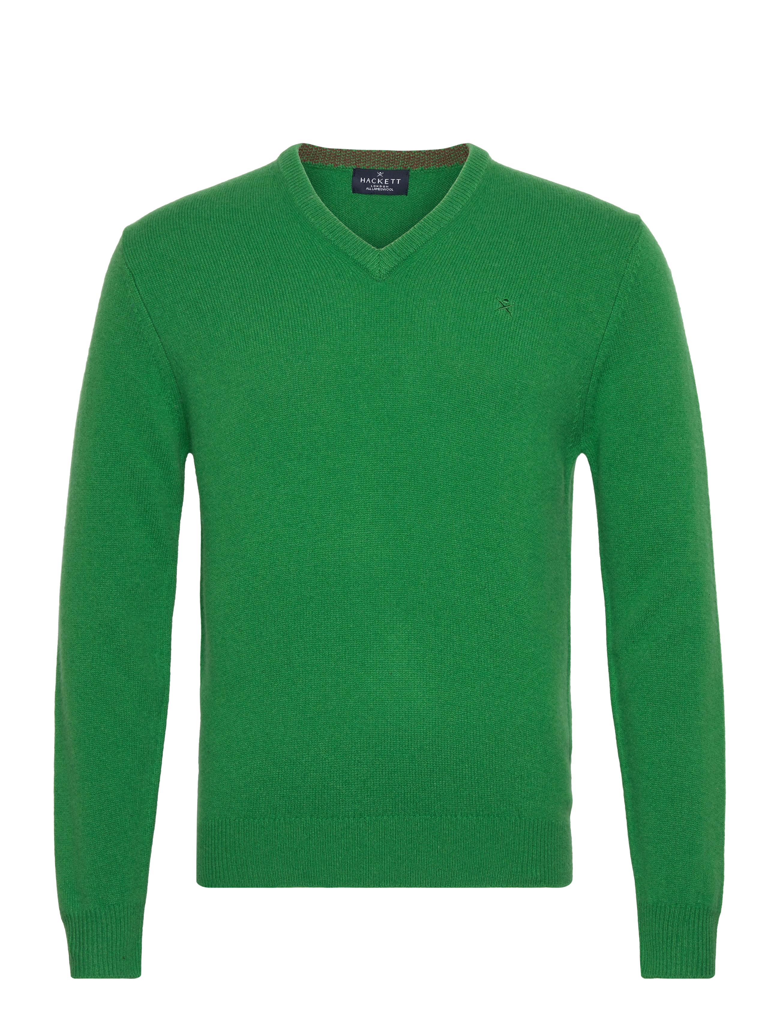 LAMBSWOOL V NECK - CLOVER GRN