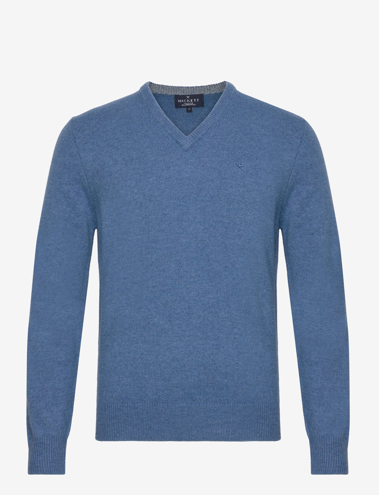 Hackett London - LAMBSWOOL V NECK - steel blue blue - 0