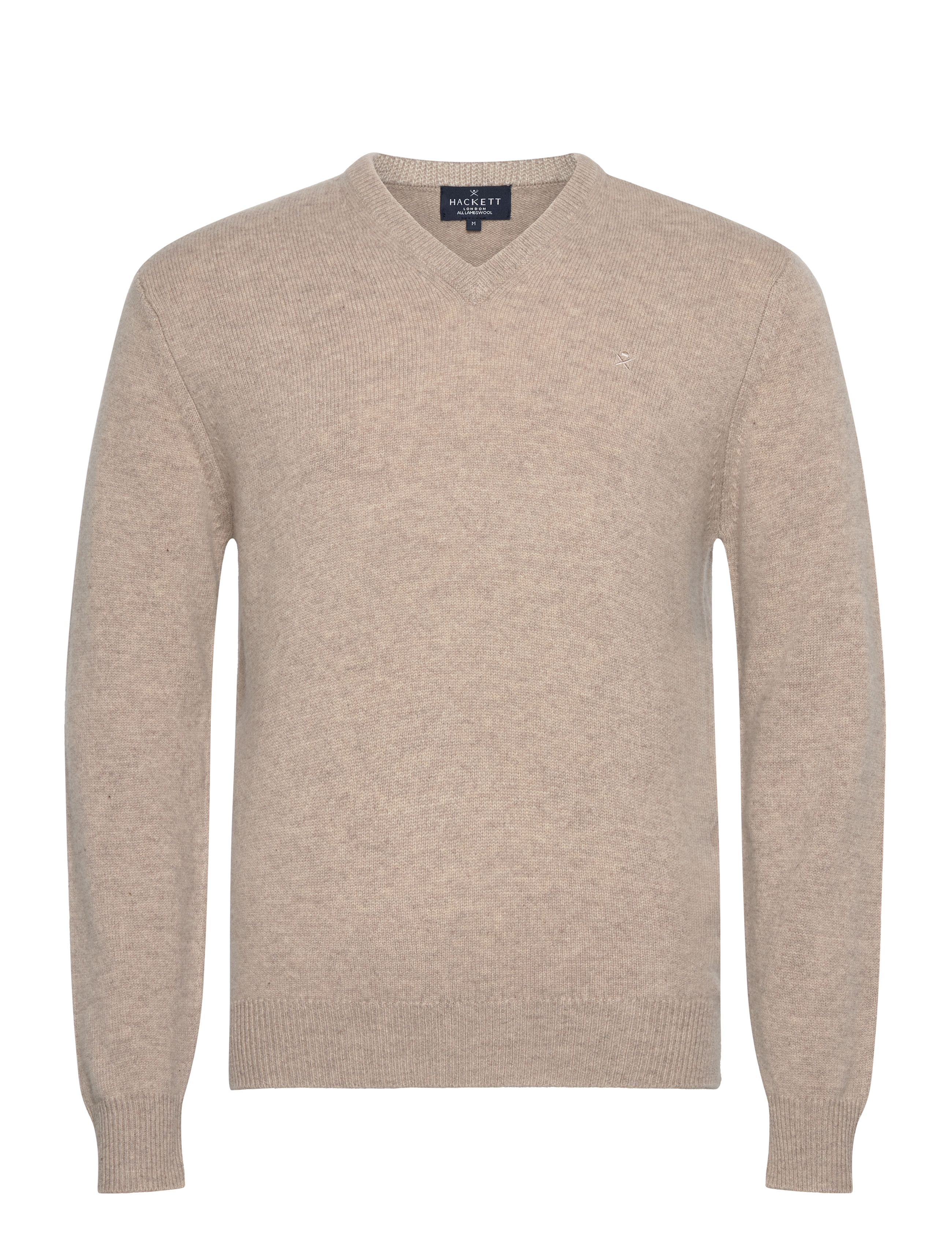 LAMBSWOOL V NECK - TAN BROWN