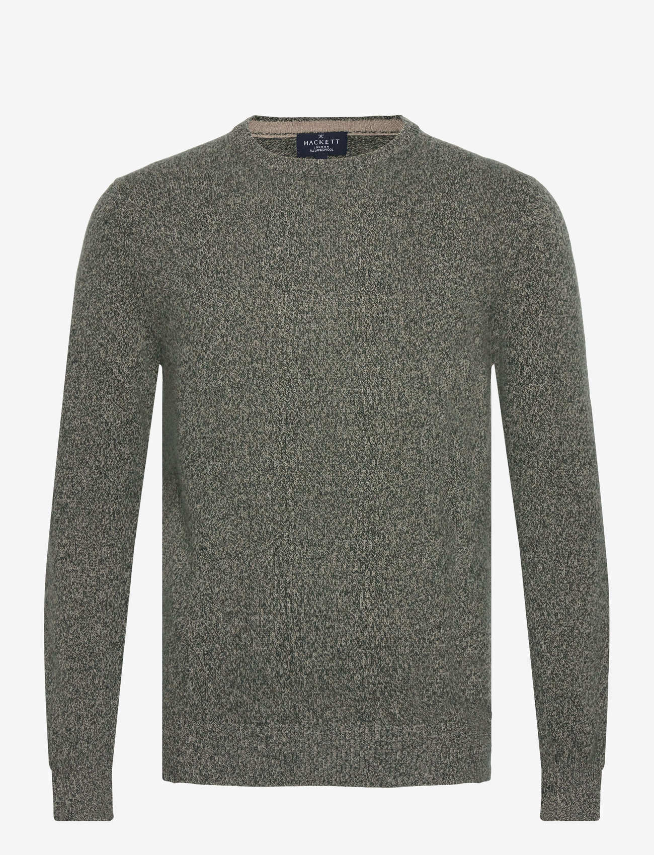 Hackett London - LW MOULINE CREW - green/taupe - 0