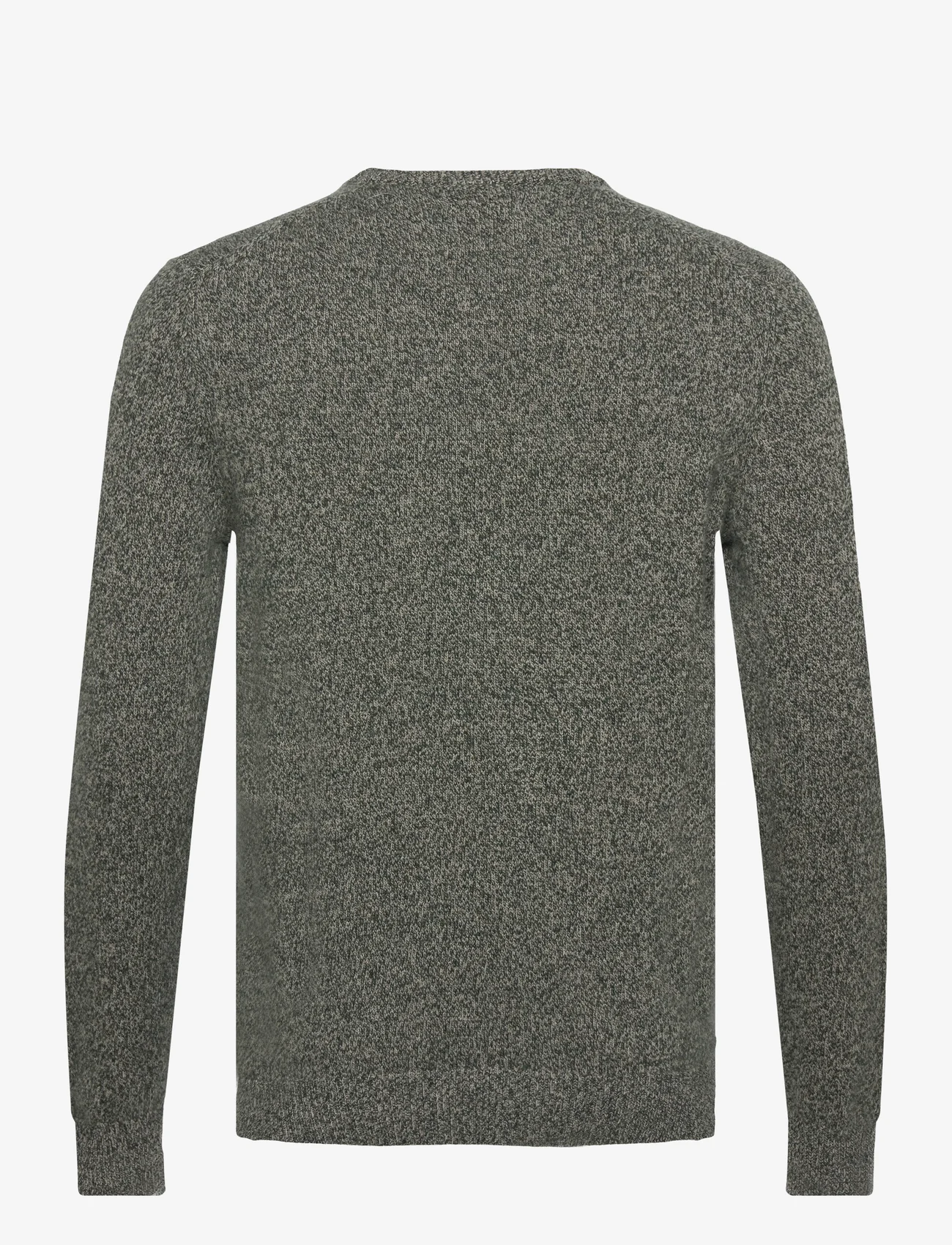 Hackett London - LW MOULINE CREW - knitted round necks - green/taupe - 1