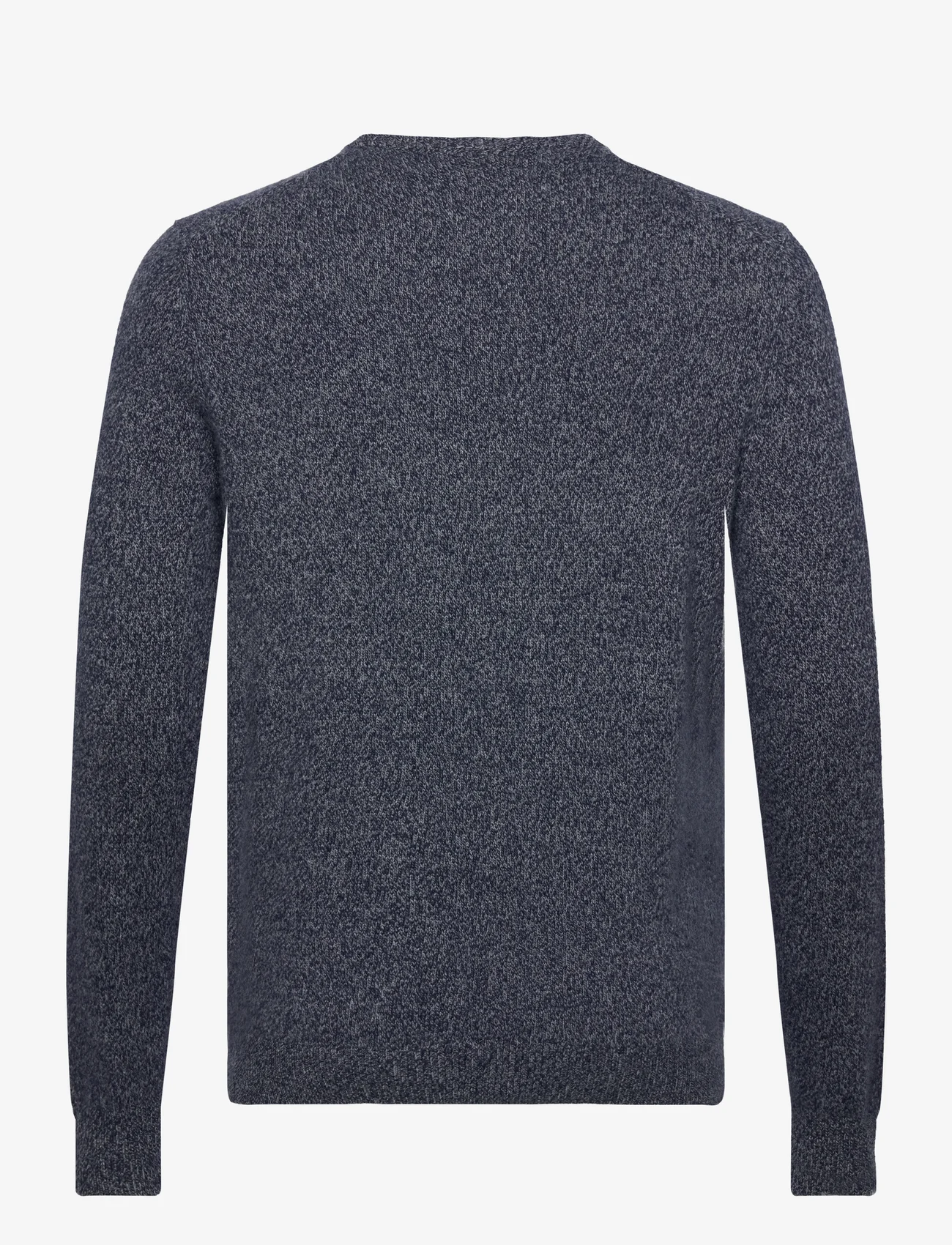 Hackett London - LW MOULINE CREW - knitted round necks - navy/grey - 1