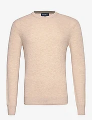 Hackett London - RIB KNIT CREW - knitted round necks - taupe beige - 0