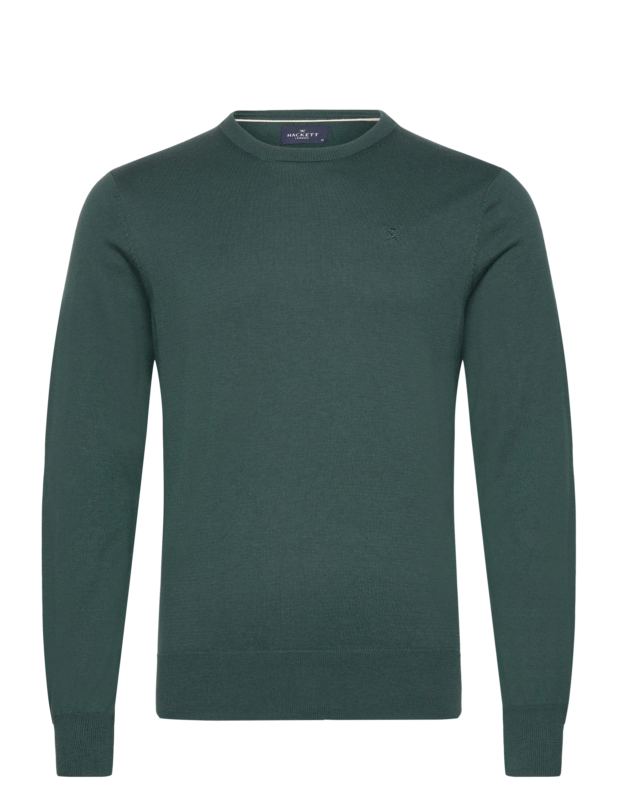 COTTON SILK CREW - BOTTLE GREEN