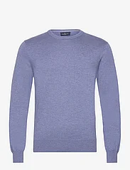 Hackett London - COTTON SILK CREW - knitted round necks - chambray blue - 0