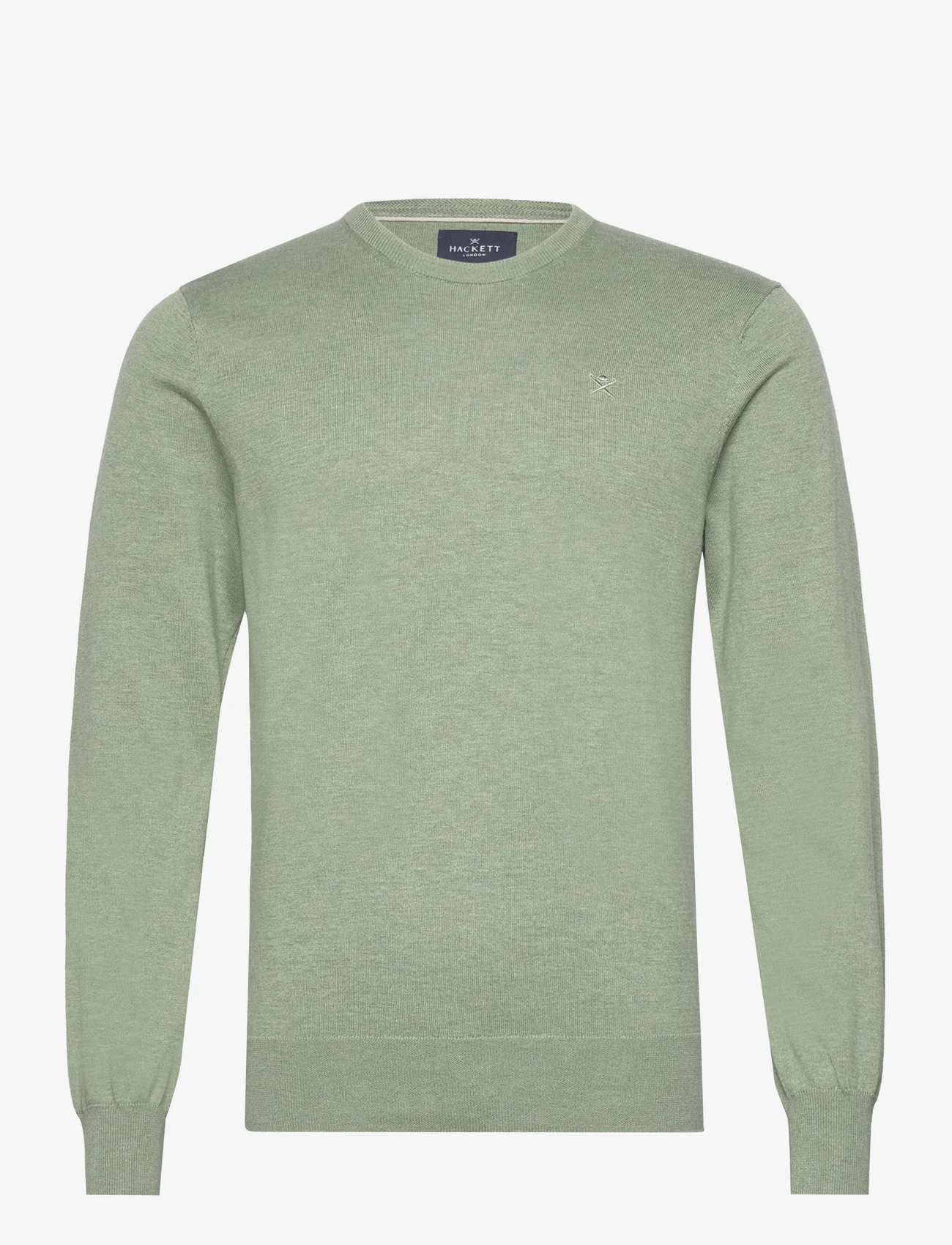Hackett London - COTTON SILK CREW - knitted round necks - sea green - 0