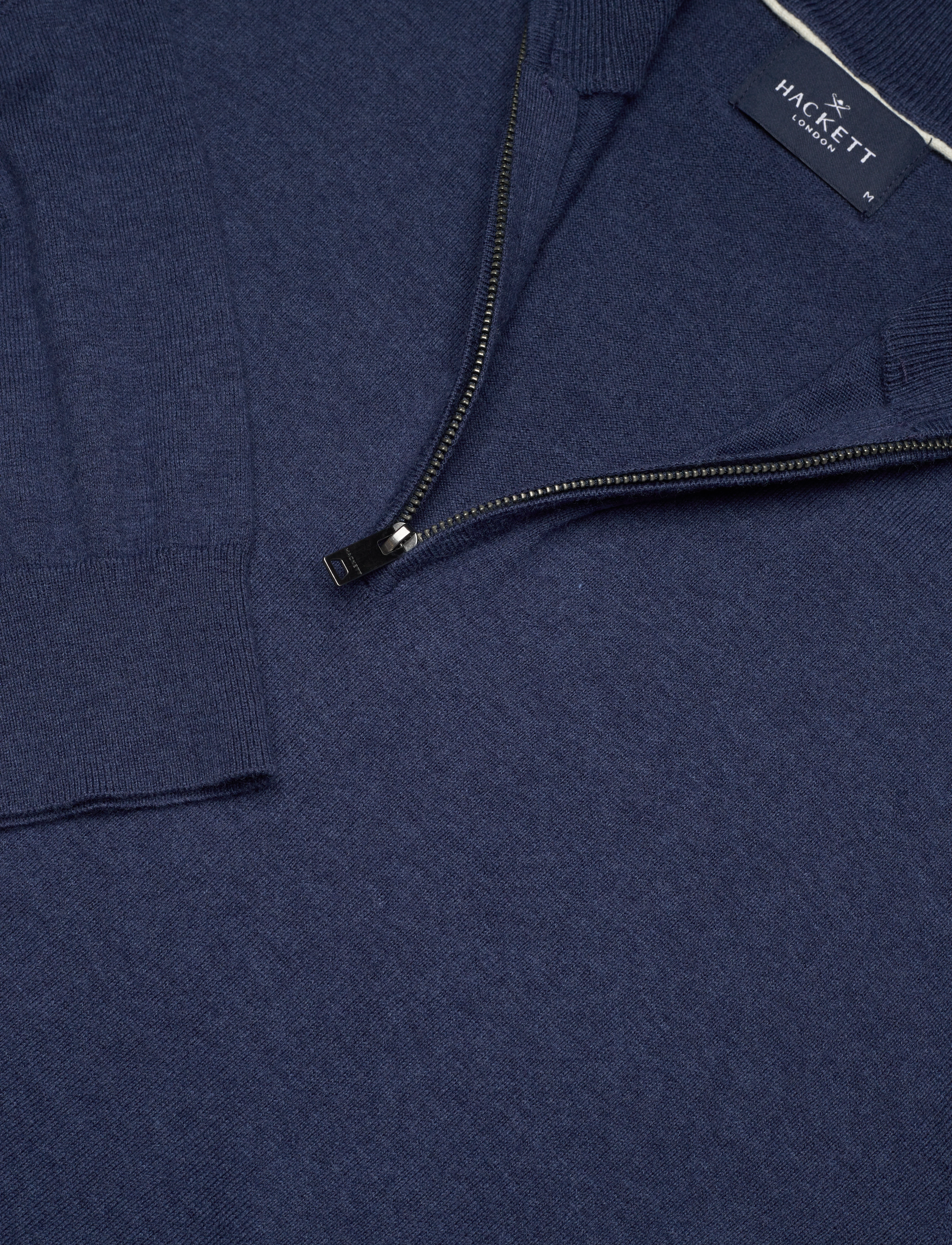 Hackett London - COTTON CASHMERE HZIP - navy - 2