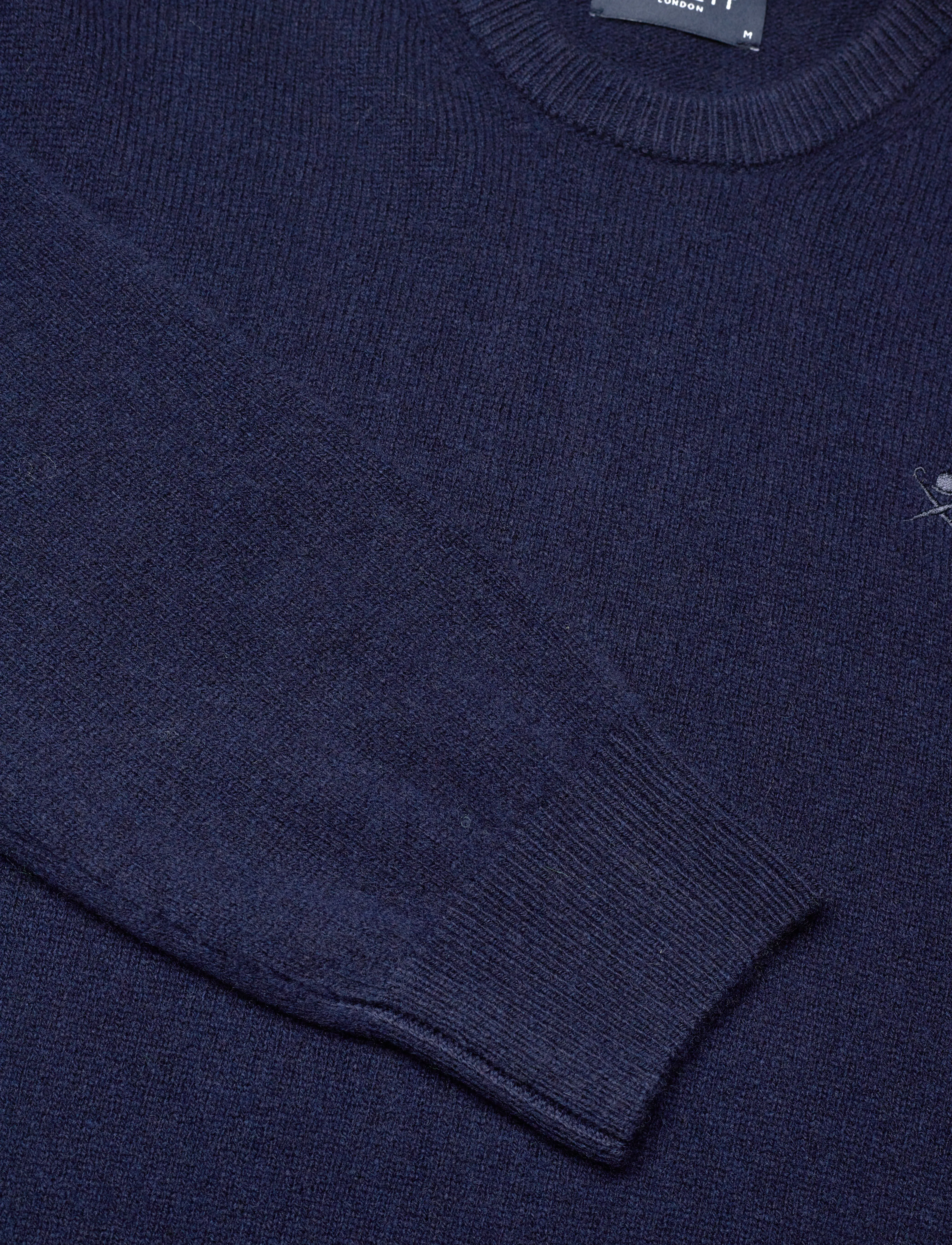 Hackett London - LAMBSWOOL CREW - midnight blue - 2