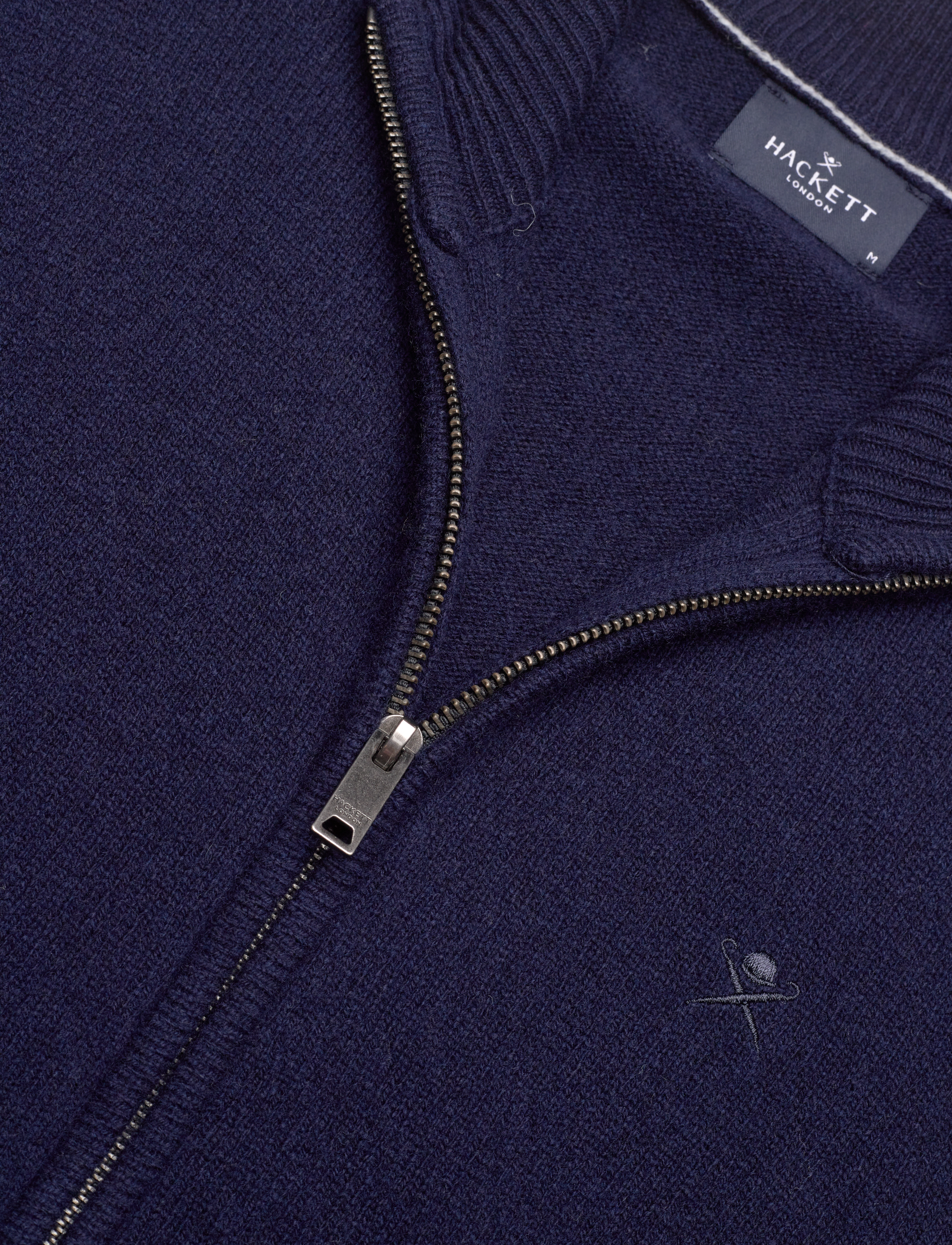 Hackett London - LAMBSWOOL FZIP - midnight blue - 2