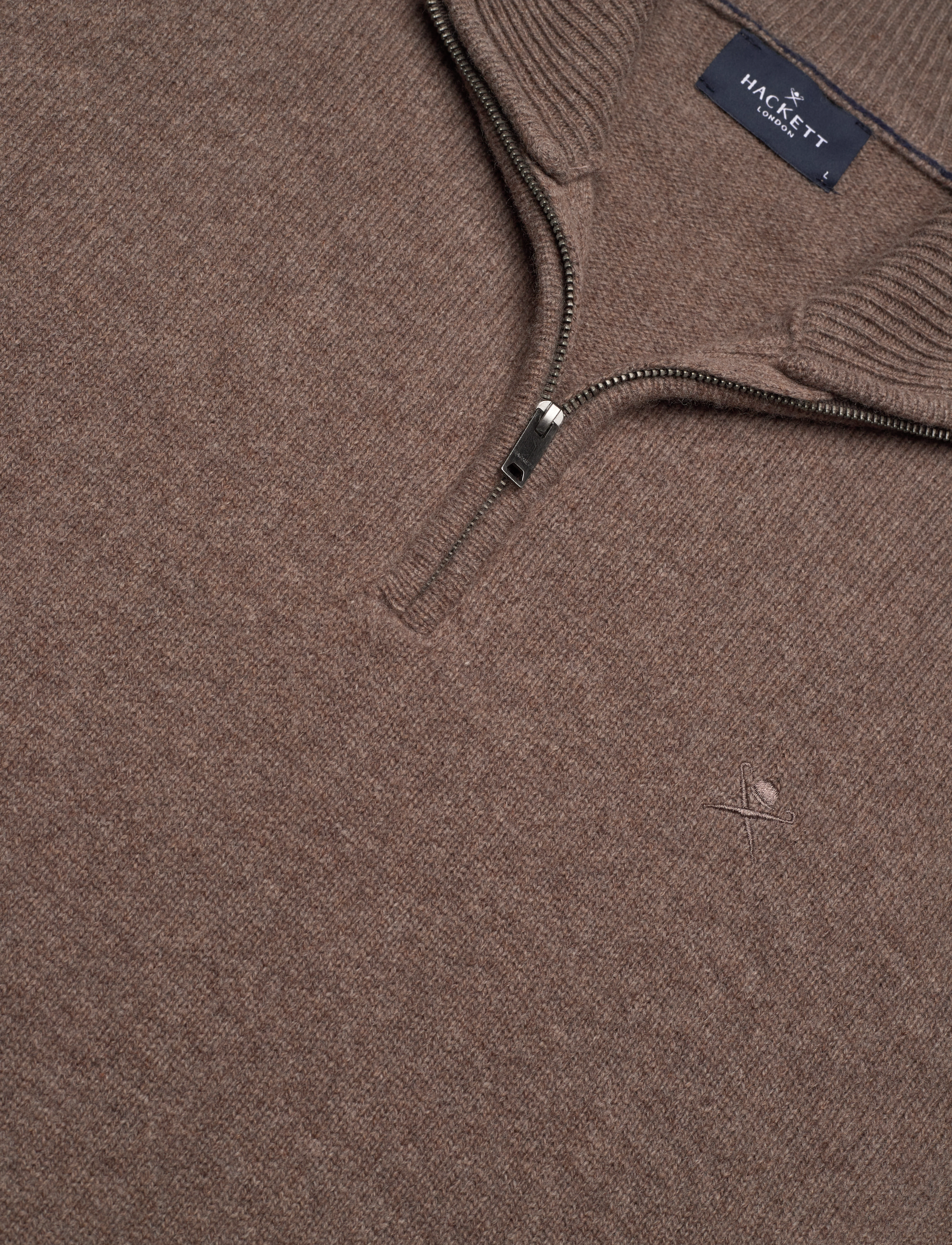 Hackett London - LAMBSWOOL HZIP - malt beige - 2