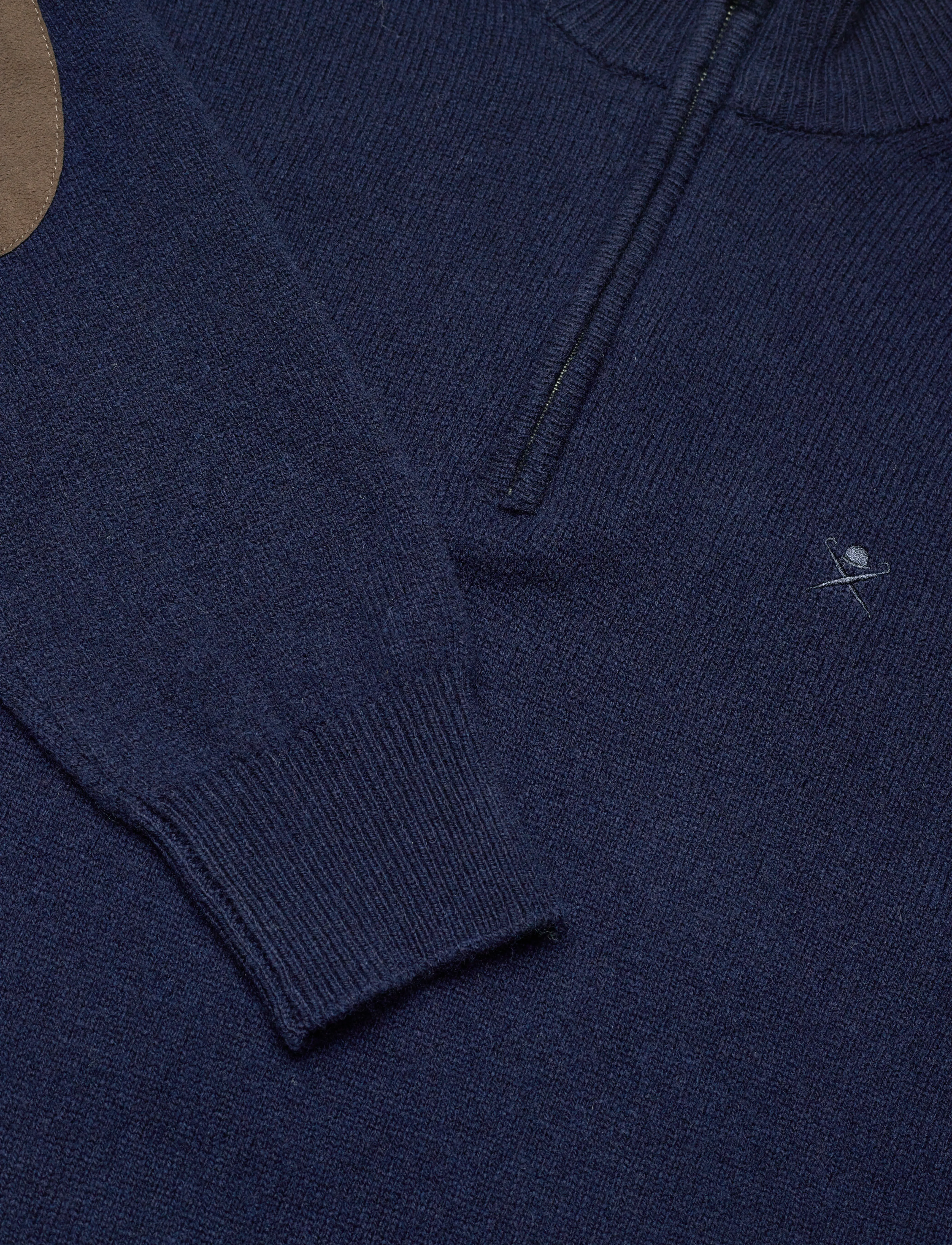 Hackett London - LAMBSWOOL HZIP - midnight blue - 2