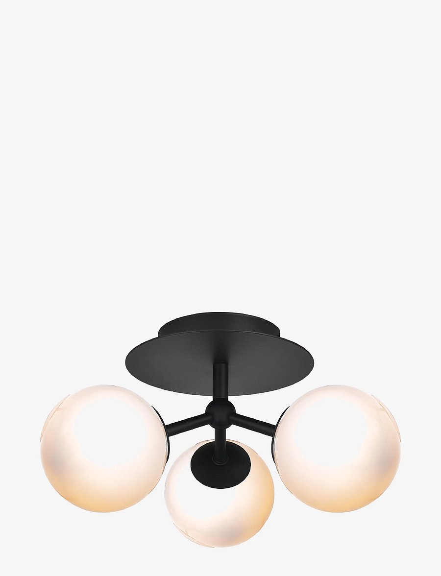 Halo Design - Atom Trio - Opal/Sort - flush mount ceiling lights - opal/sort - 0