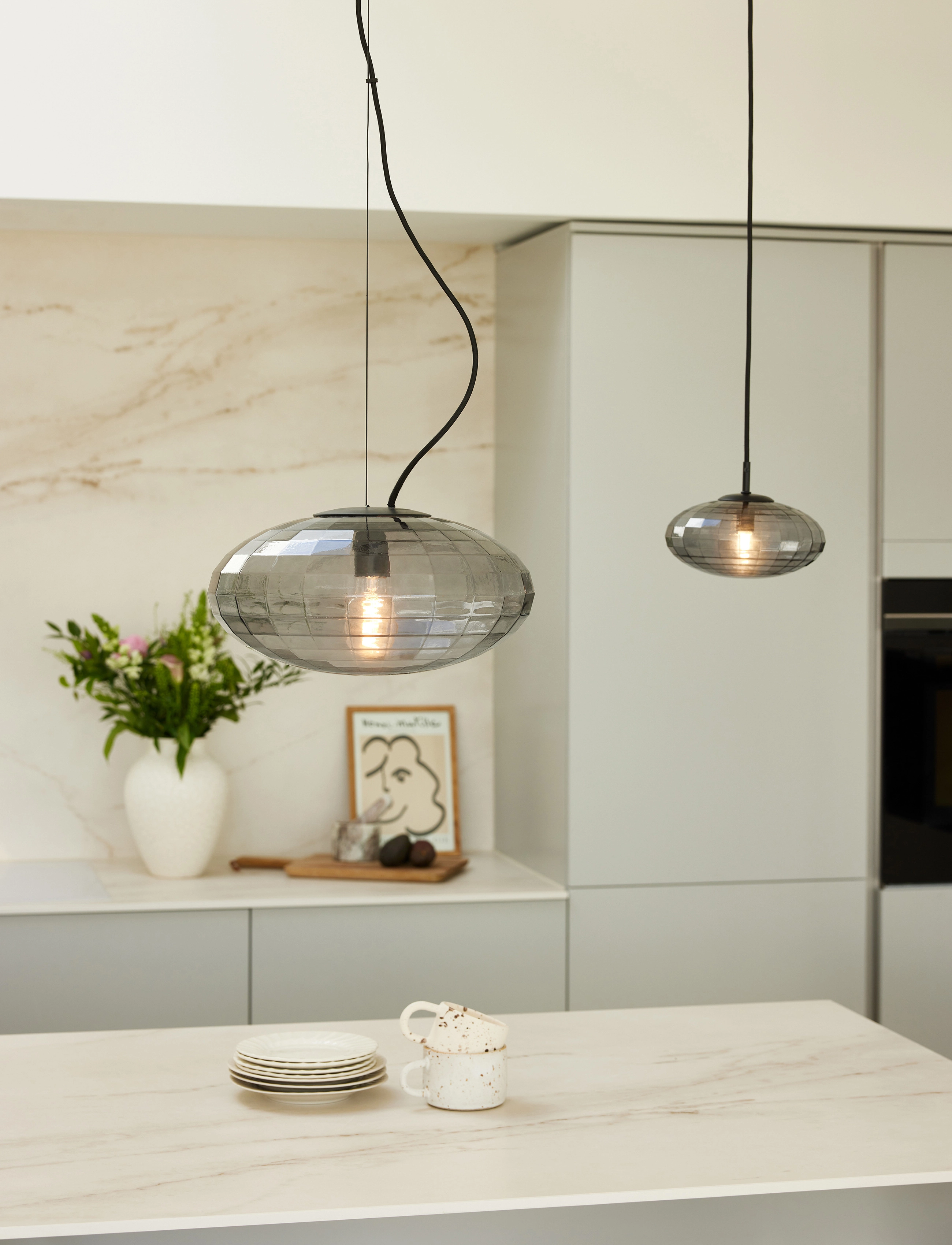 Halo Design Mesh, Ø 20 cm x 250, Ceiling Lamps, Nackt - Pendant Homeware