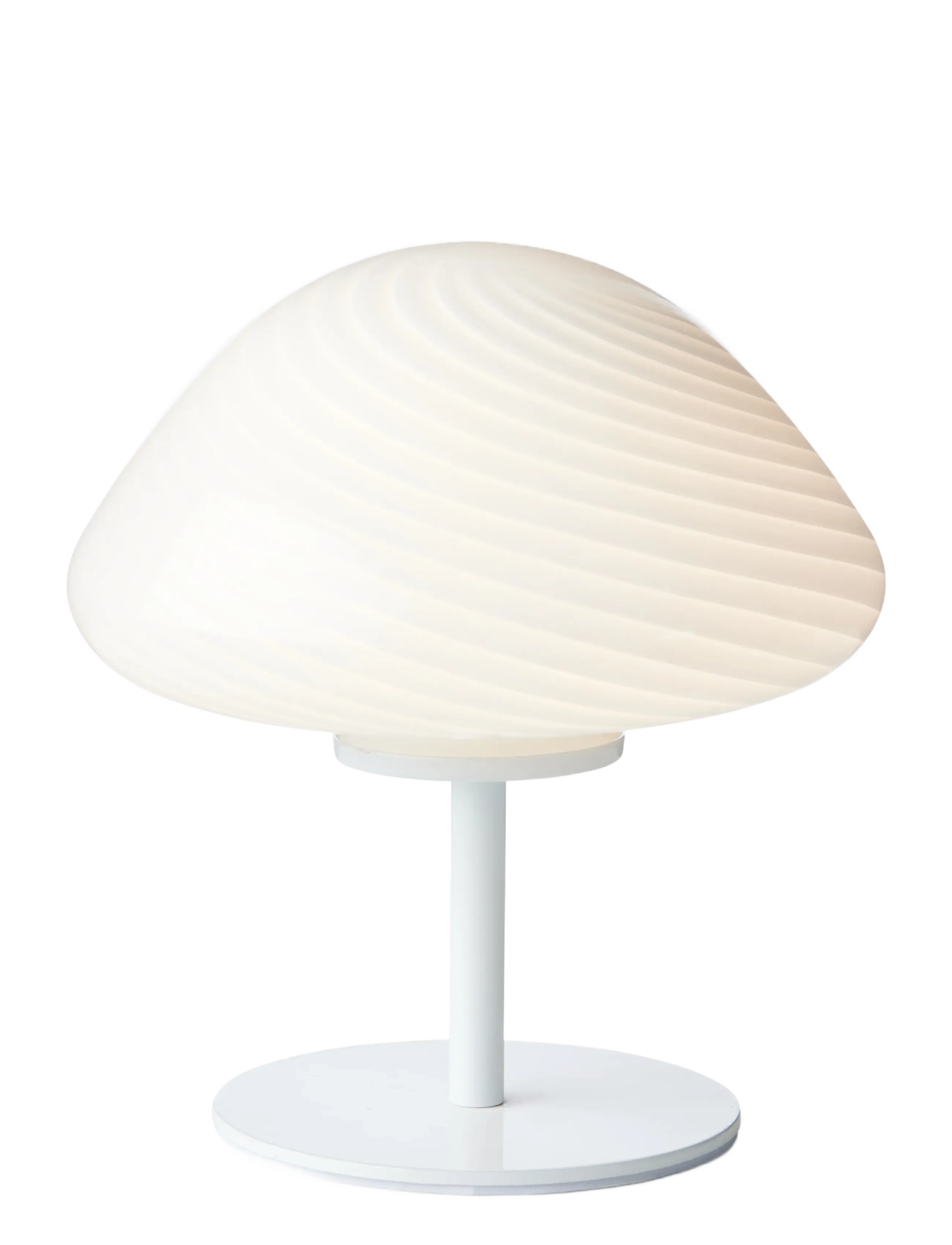 Halo Design Mini Mush Table Lamp, Glass Head, Metal Base, Bordlampe, Hvid, Str: ONE SIZE