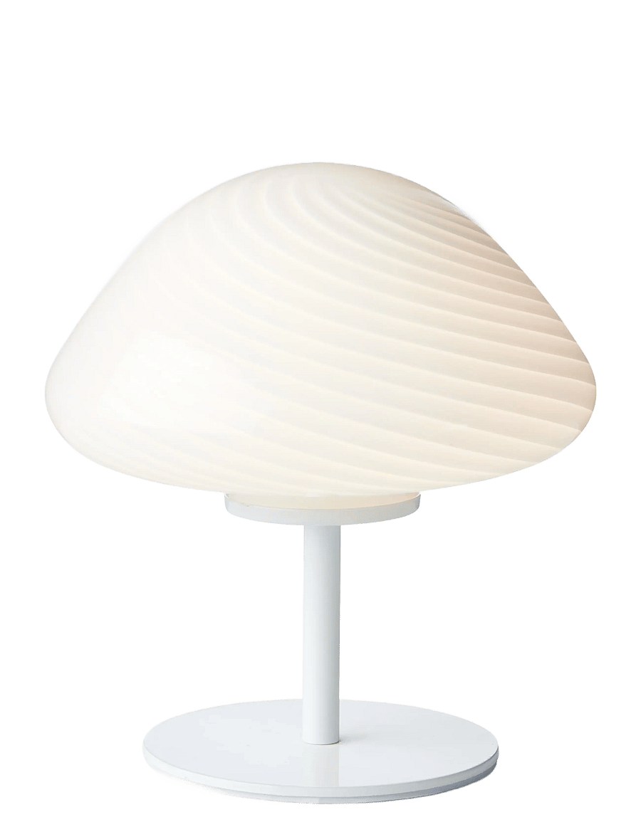Halo Design - Mini Mush table lamp, glass head, metal base - laualambid - white - 1