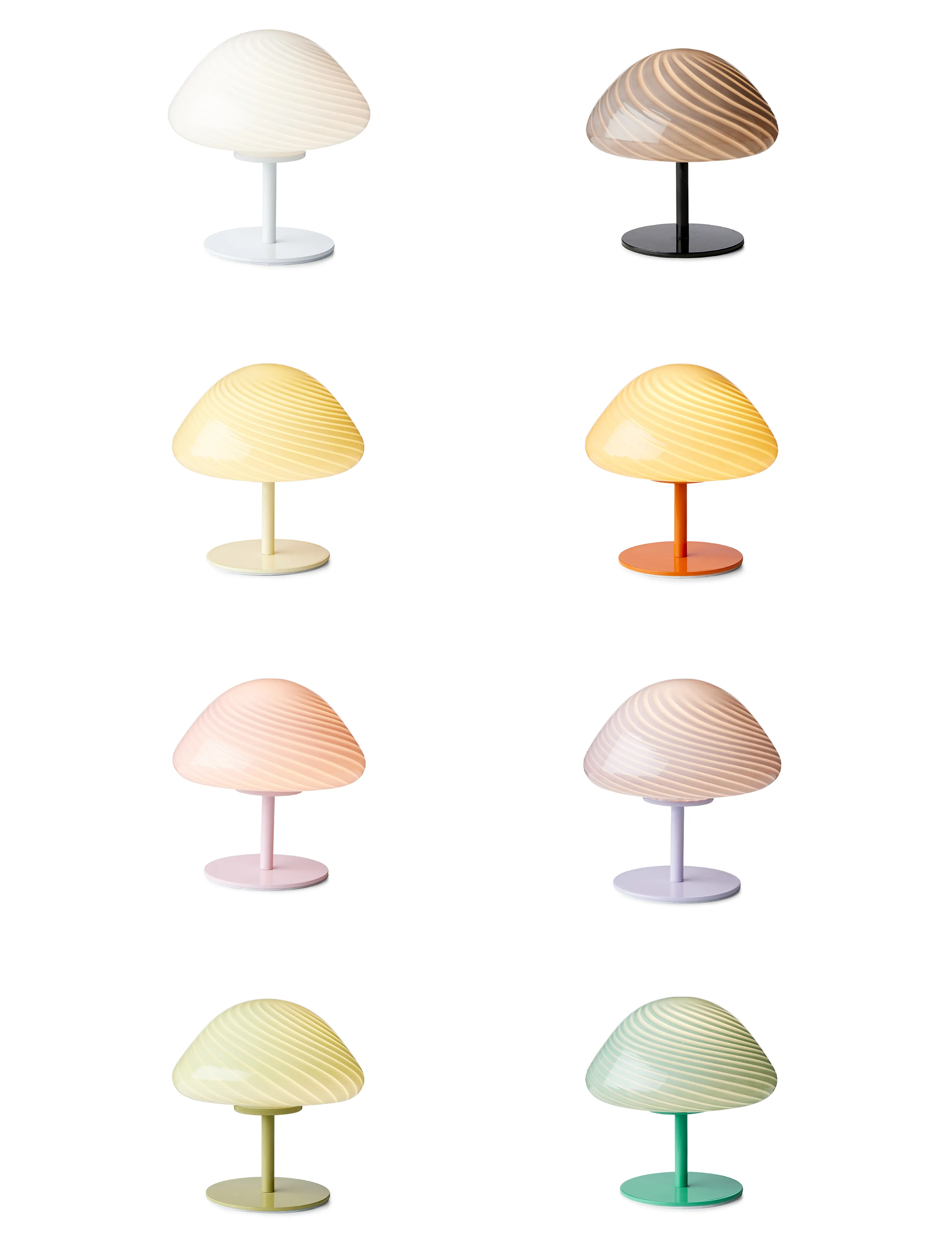Halo Design - Mini Mush table lamp, glass head, metal base - laualambid - white - 4