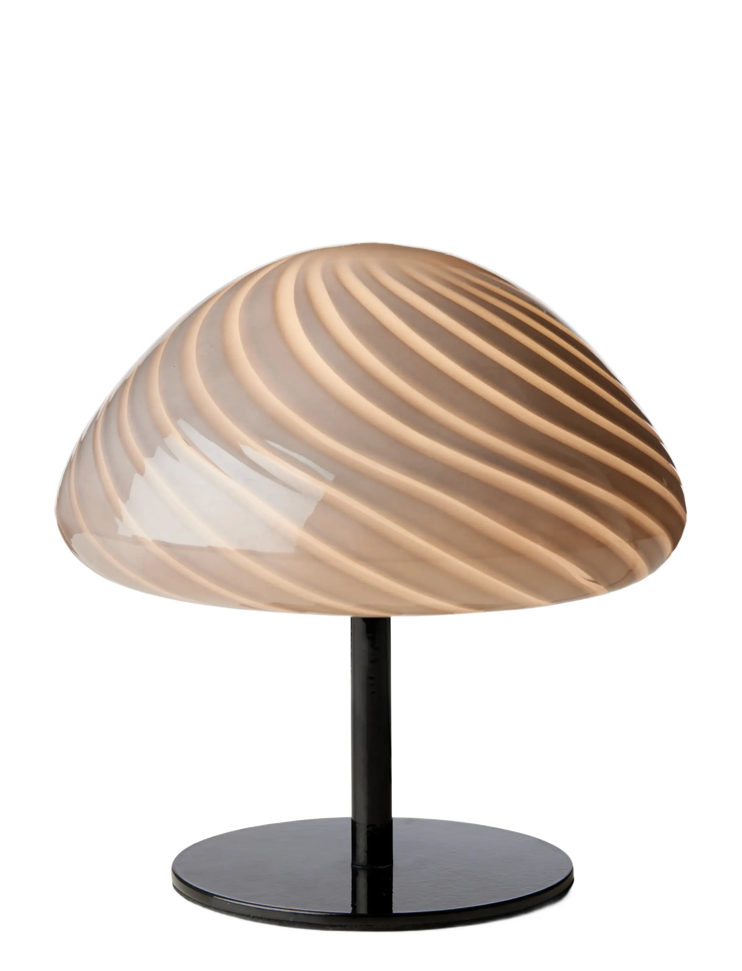 Halo Design Mini Mush Table Lamp, Glass Head, Metal Base, One Size, Lamps, Schwarz - Homeware