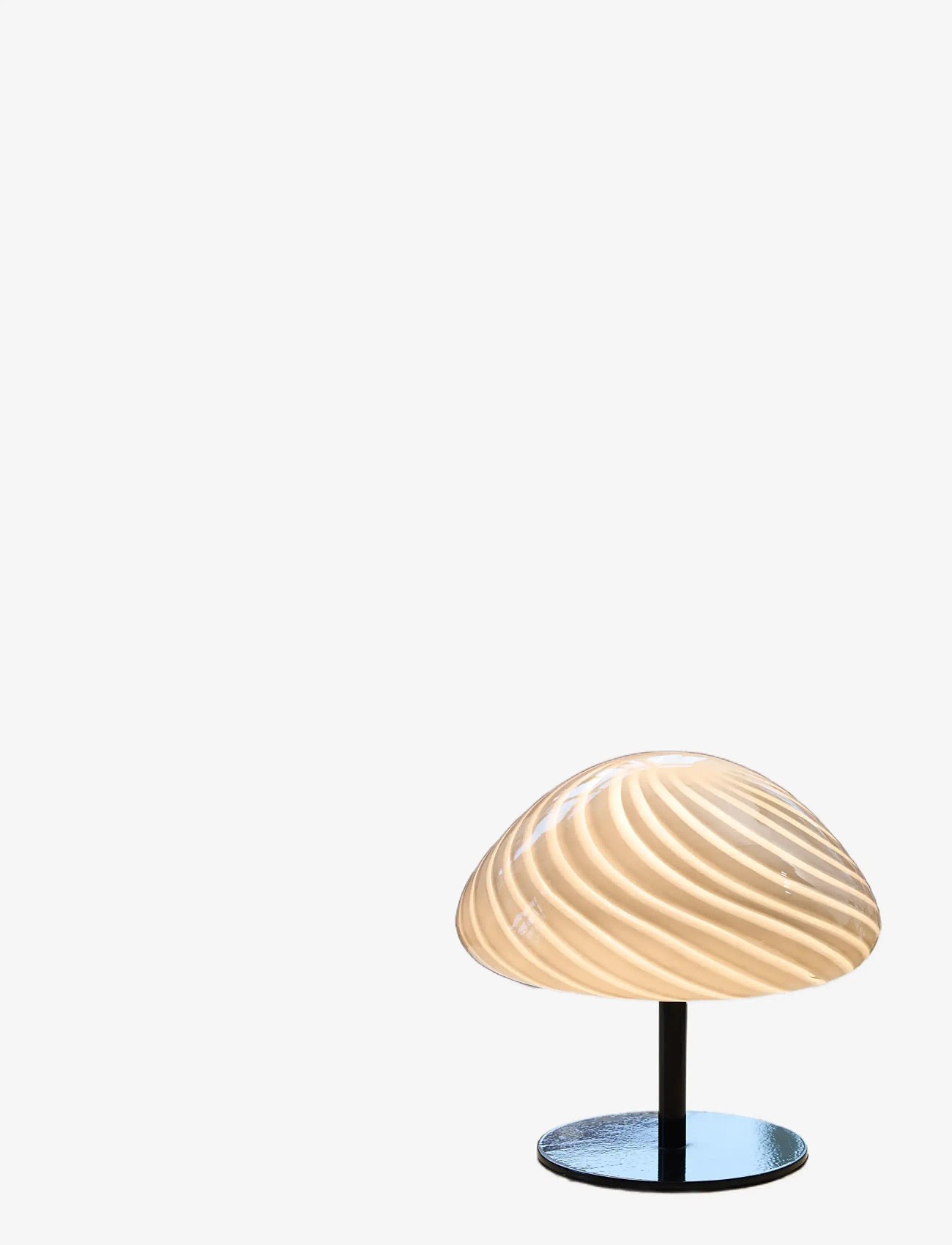 Halo Design - Mini mush table lamp, glass head, metal base - bordslampor - black - 4