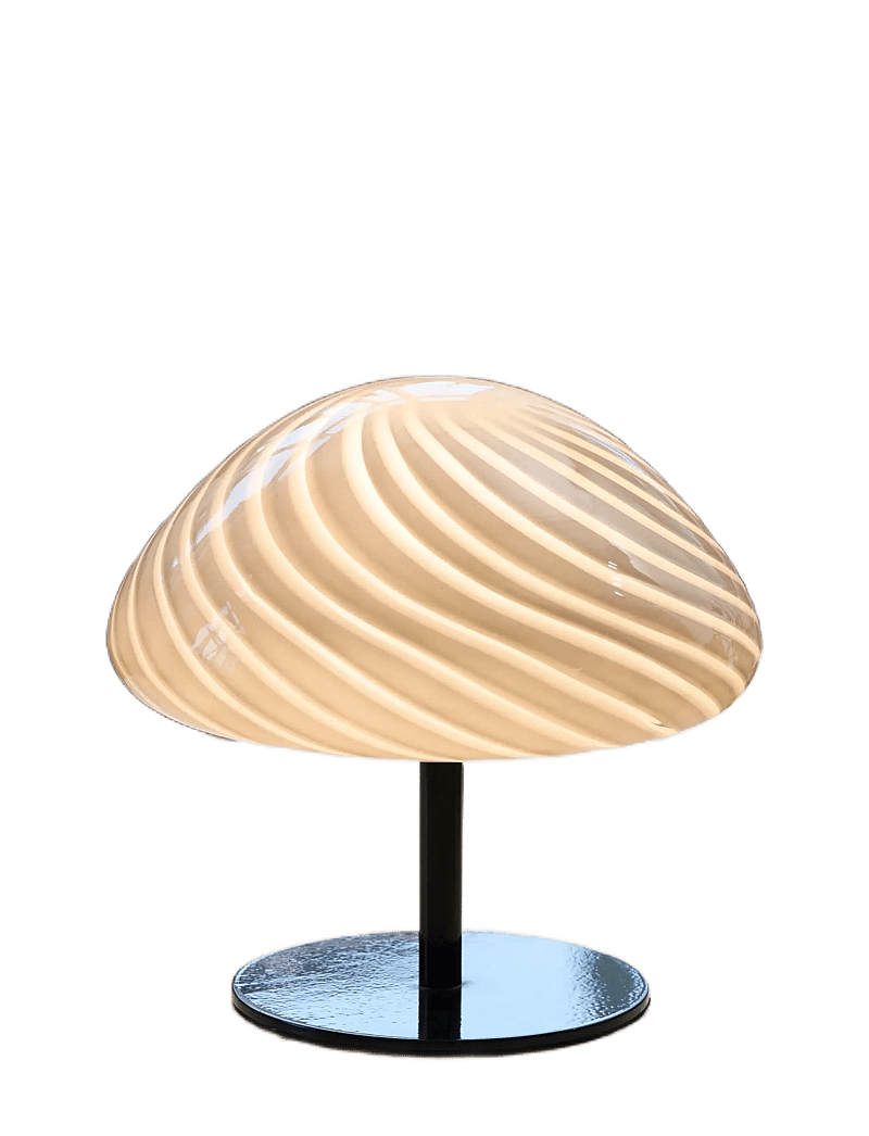 Halo Design - Mini mush table lamp, glass head, metal base - schreibtisch- & tischlampen - black - 4