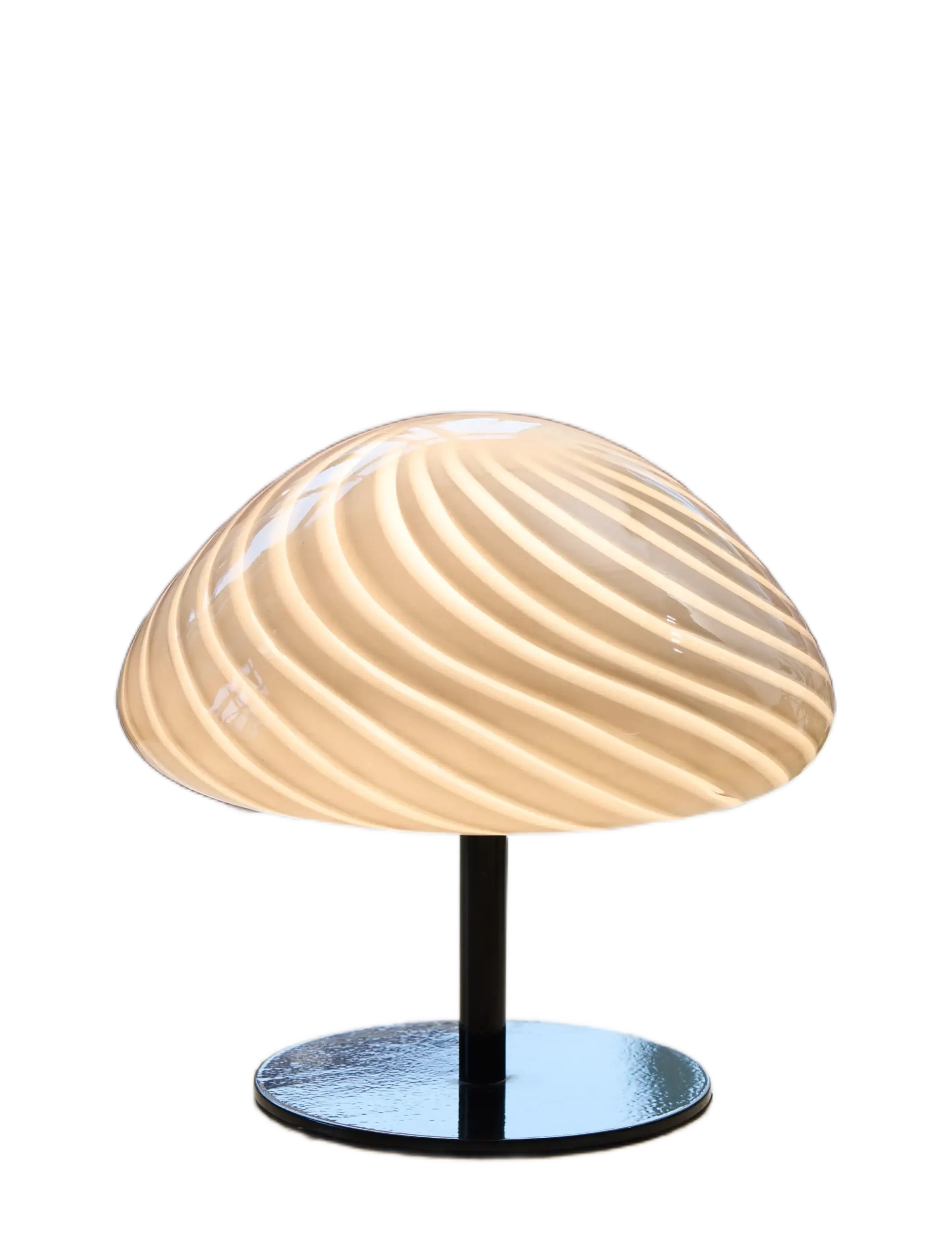 Halo Design - Mini mush table lamp, glass head, metal base - bordlamper - black - 4