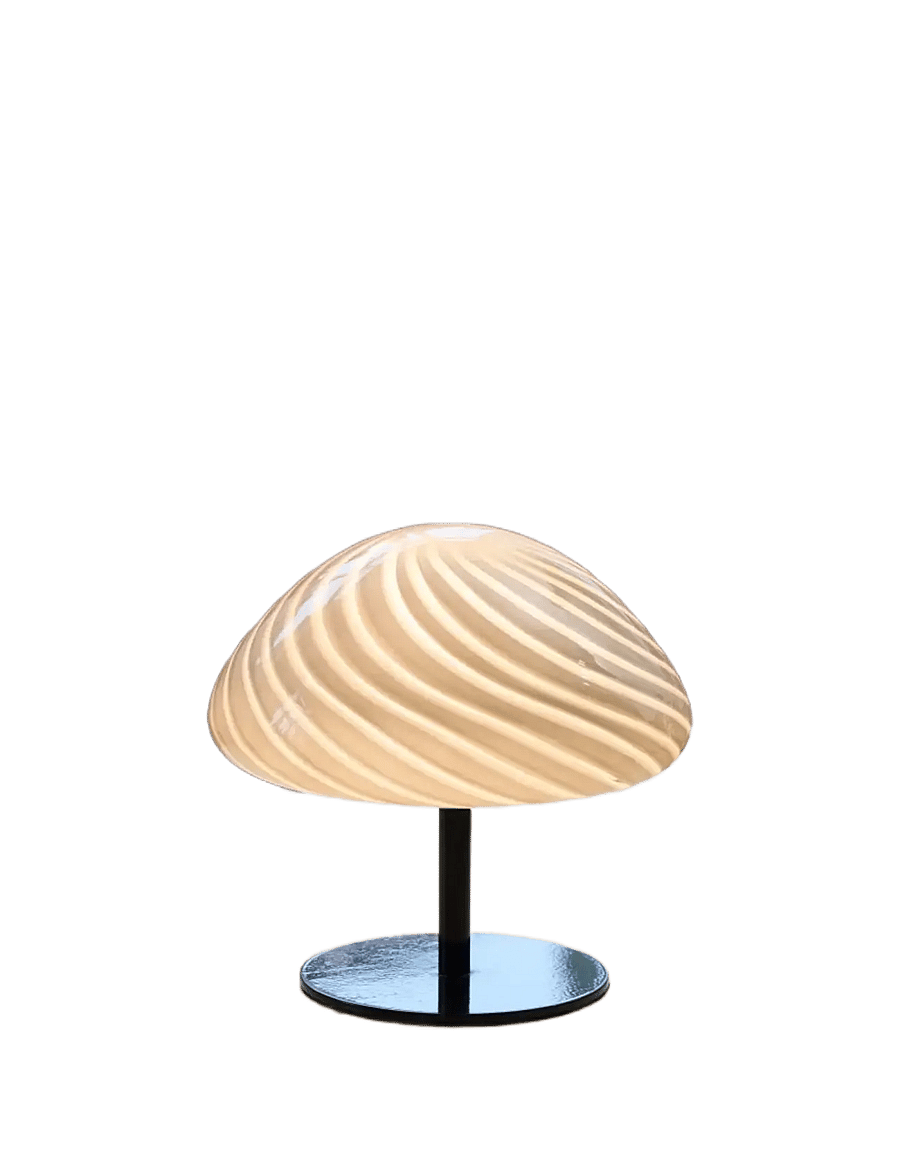 Halo Design - Mini mush table lamp, glass head, metal base - schreibtisch- & tischlampen - black - 5