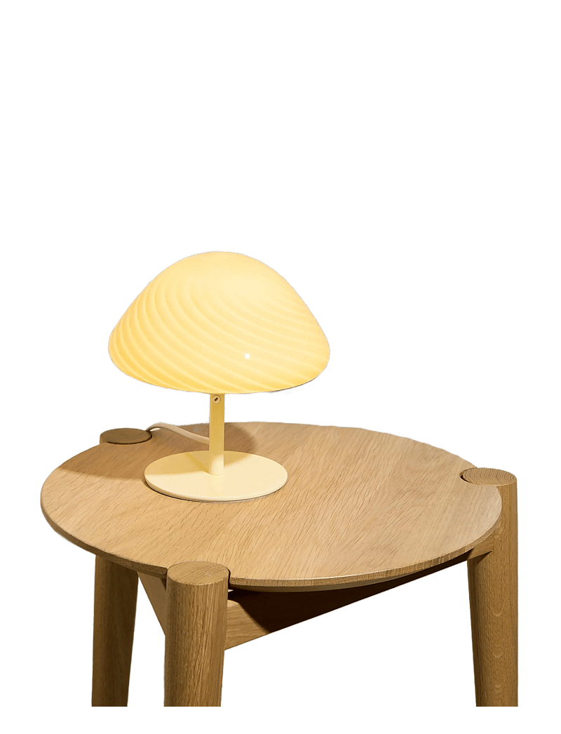 Halo Design - Candy Mini mush table lamp, glass head, metal base - schreibtisch- & tischlampen - creme - 4