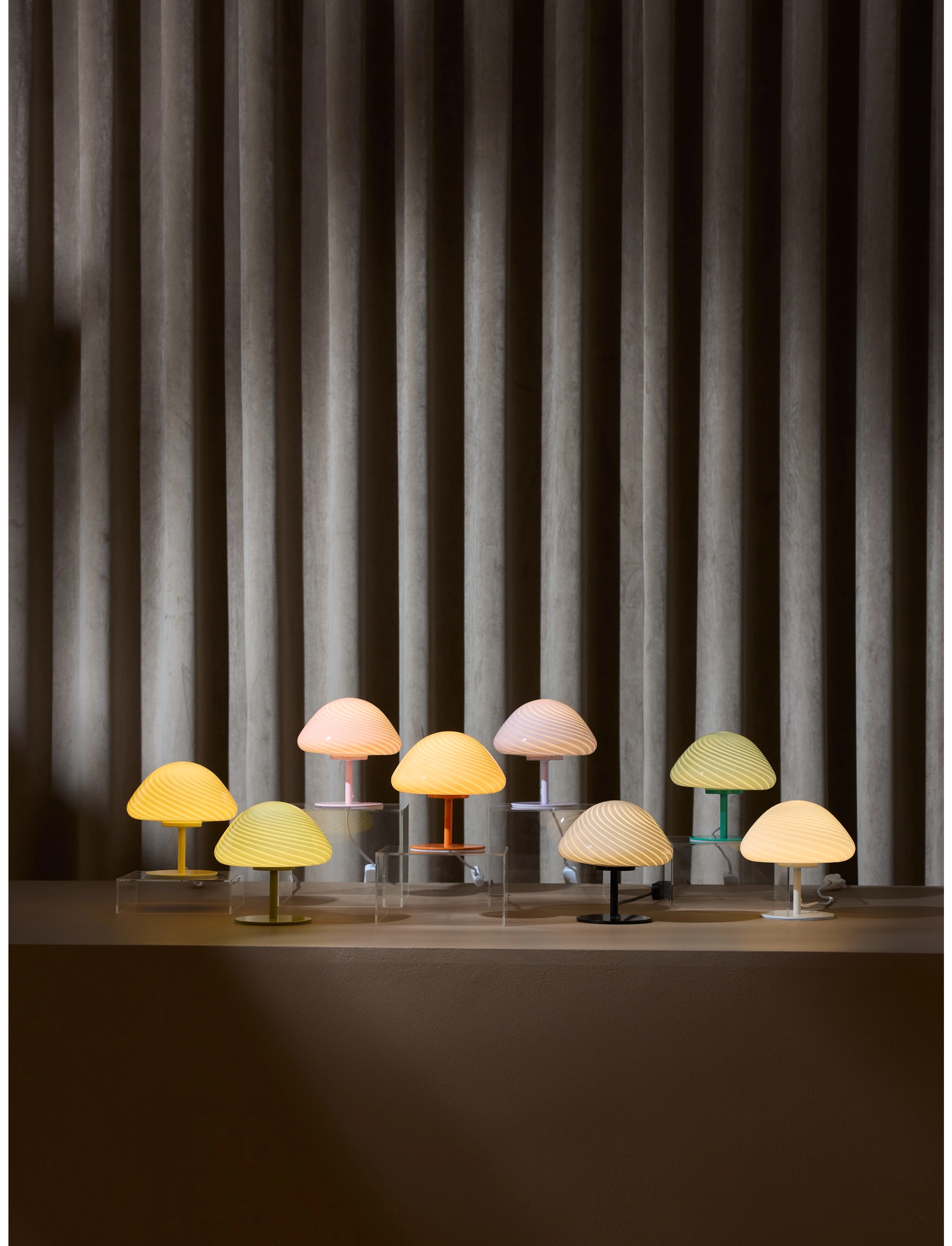 Halo Design - Candy Mini mush table lamp, glass head, metal base - laveste priser - creme - 5