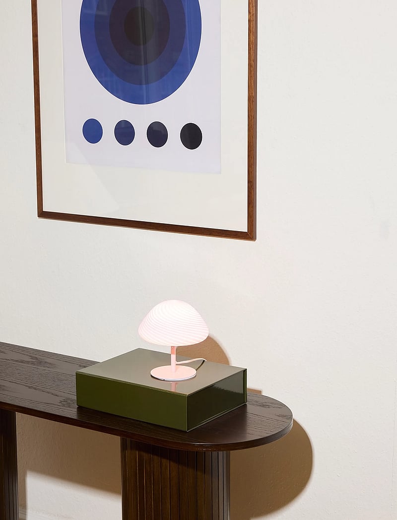 Halo Design - Candy Mini mush table lamp, glass head, metal base Rose - schreibtisch- & tischlampen - rose - 0