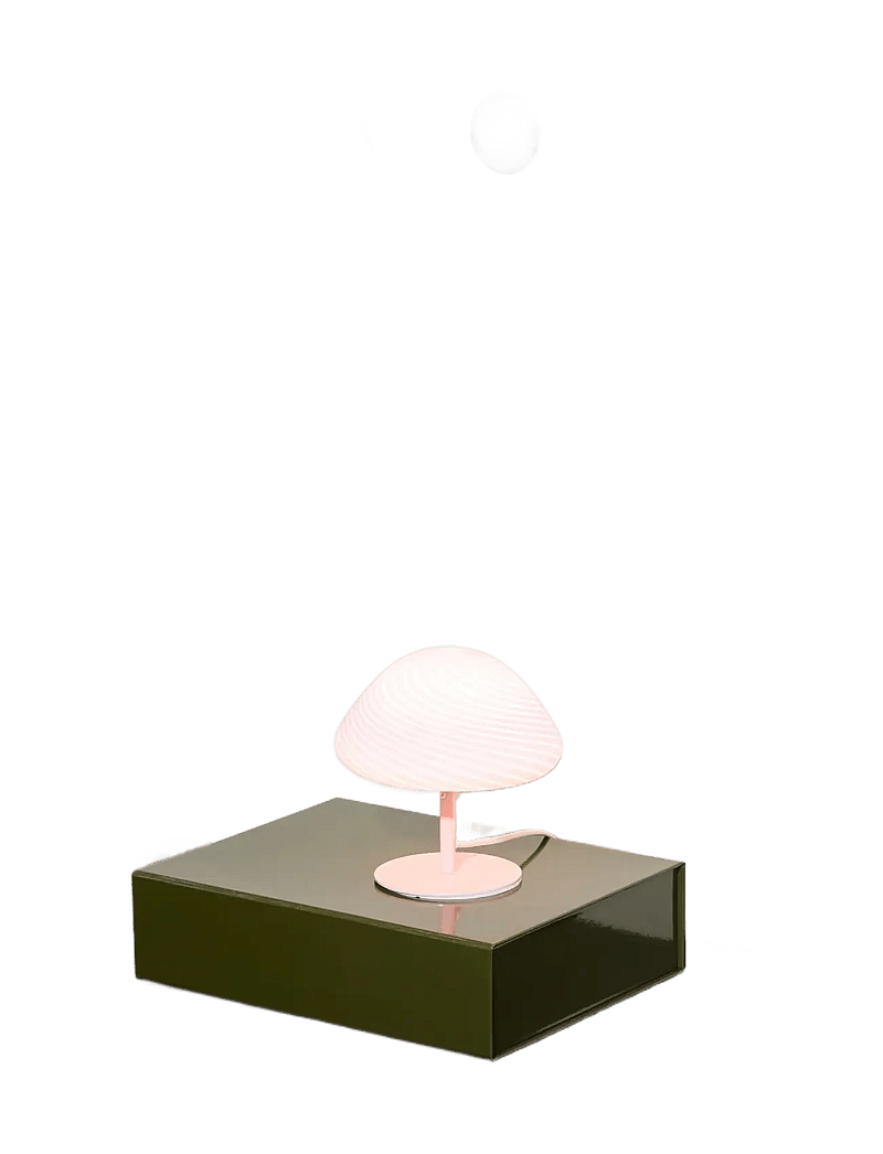 Halo Design - Candy Mini mush table lamp, glass head, metal base Rose - schreibtisch- & tischlampen - rose - 4