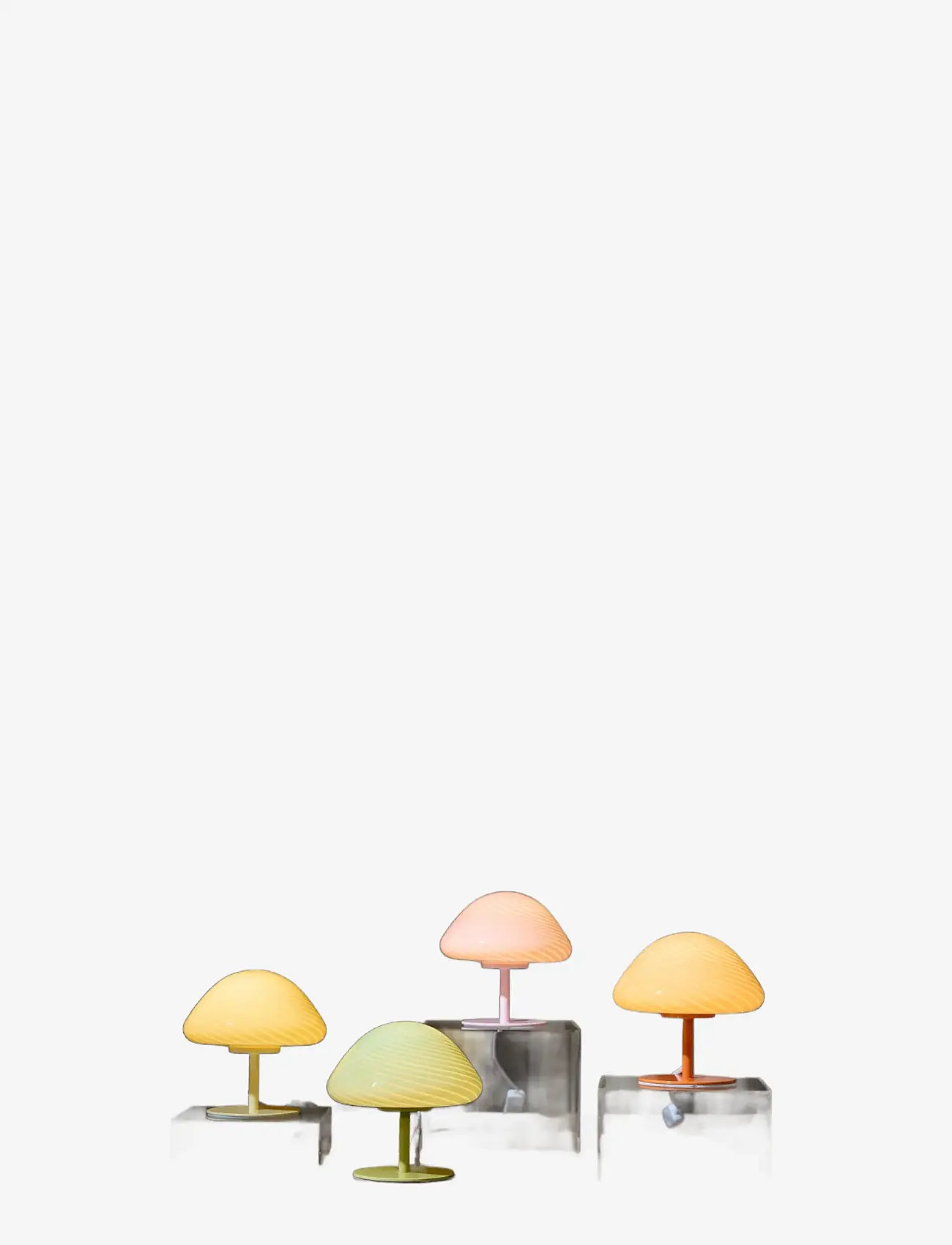 Halo Design - Candy Mini mush table lamp, glass head, metal base Rose - bordlamper - rose - 5